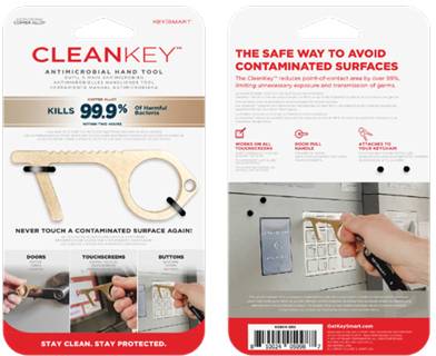 KEY SMART Schlüsselanhänger KS904-BRS CleanKey Messing 1St.