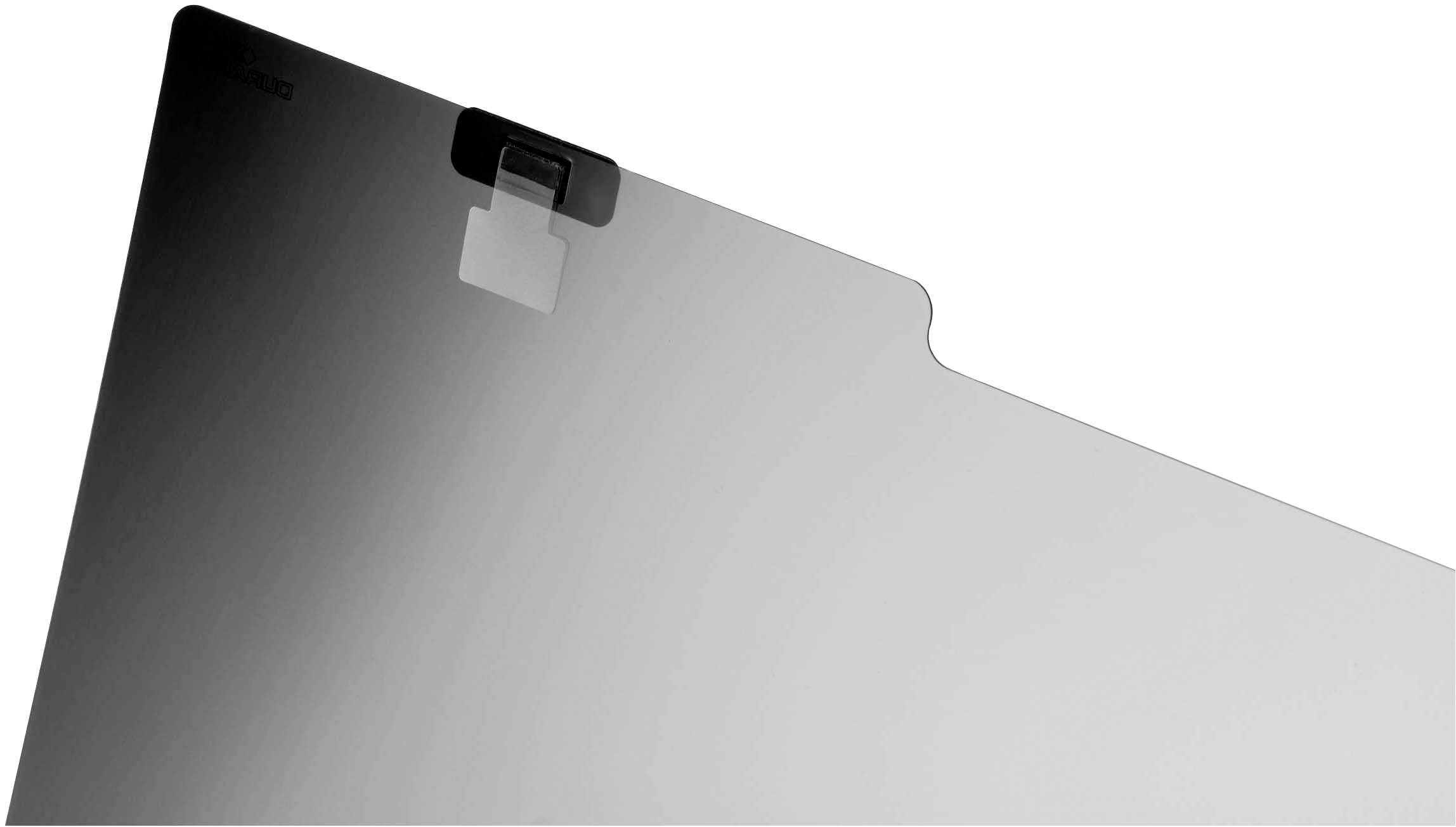 Blickschutzfilter für Monitor, abgeschrägte Ecke, Clips zur Befestigung