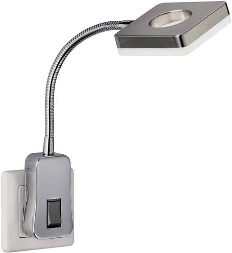 Steckdosenlampe LED LED fest eingebaut 4W Nickel (matt)