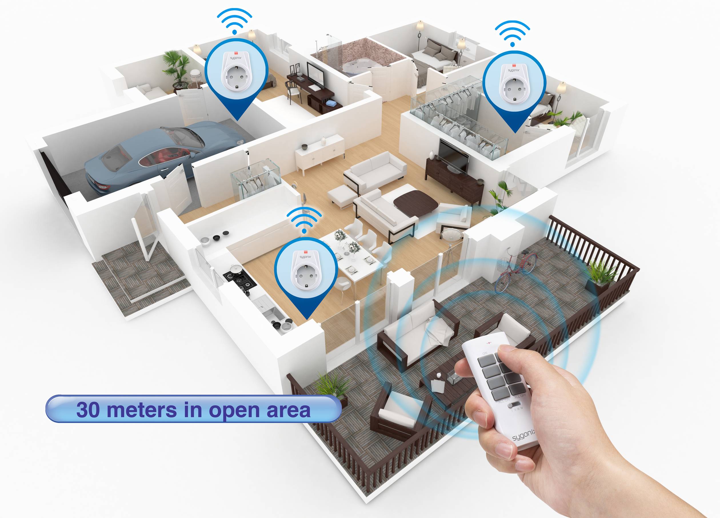RSL Steckdosen-Set Zwischenstecker Schaltleistung (max.) 1000W Reichweite max. (im Freifeld) 30m