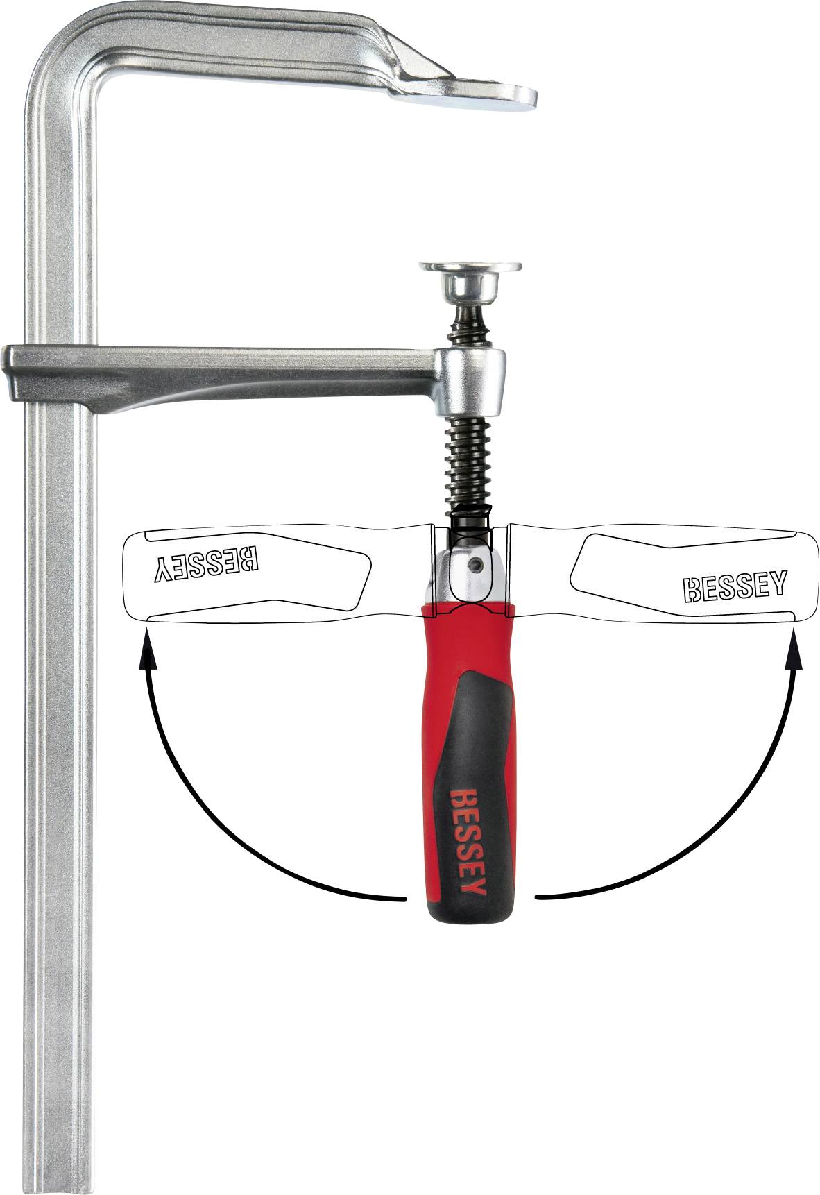Bessey Ganzstahl-Schraubzwinge GZ25KG Spann-Weite (max.): 250mm Ausladungs-Maße:120mm