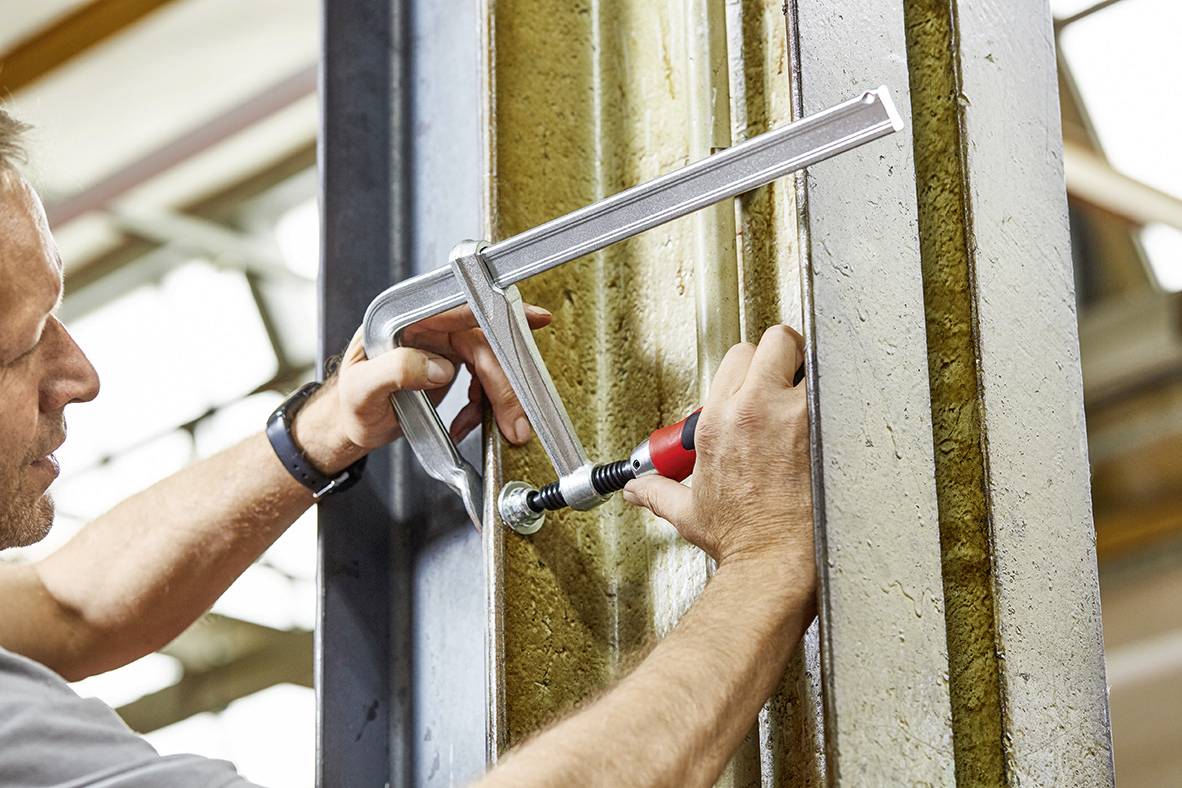 Ganzstahl-Schraubzwinge Bessey GZ40-12KG Spann-Weite (max.): 400 mm Ausladungs-Maße:120 mm