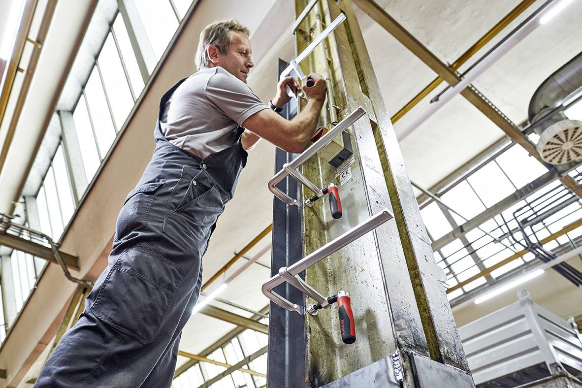 Bessey Ganzstahl-Schraubzwinge GZ60-12KG Spann-Weite (max.): 600 mm Ausladungs-Maße:120 mm