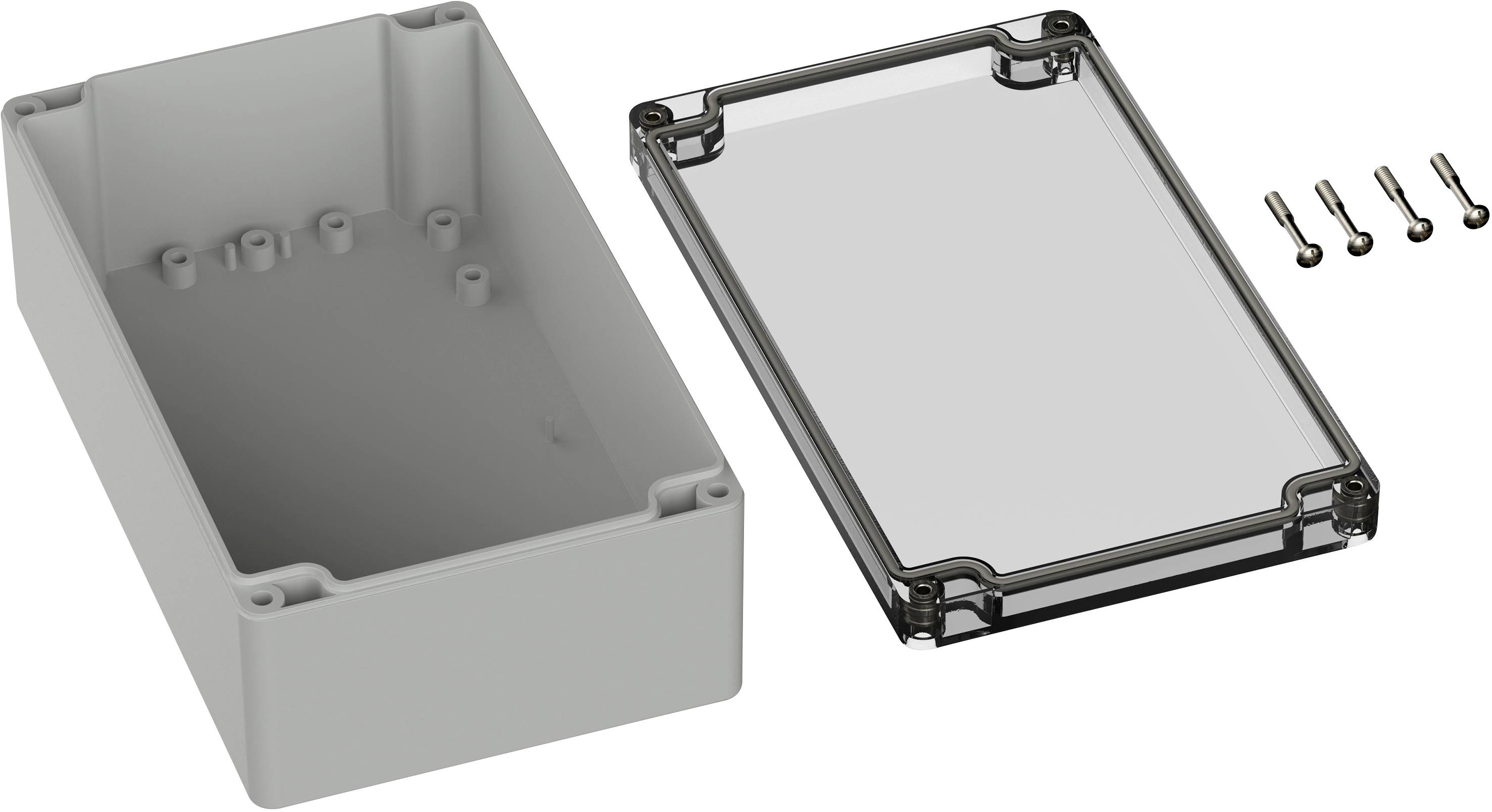 TRU COMPONENTS TC-9065484 Outdoor-Gehäuse 200 x 120 x 75 Polycarbonat Lichtgrau (RAL 7035) 1St.