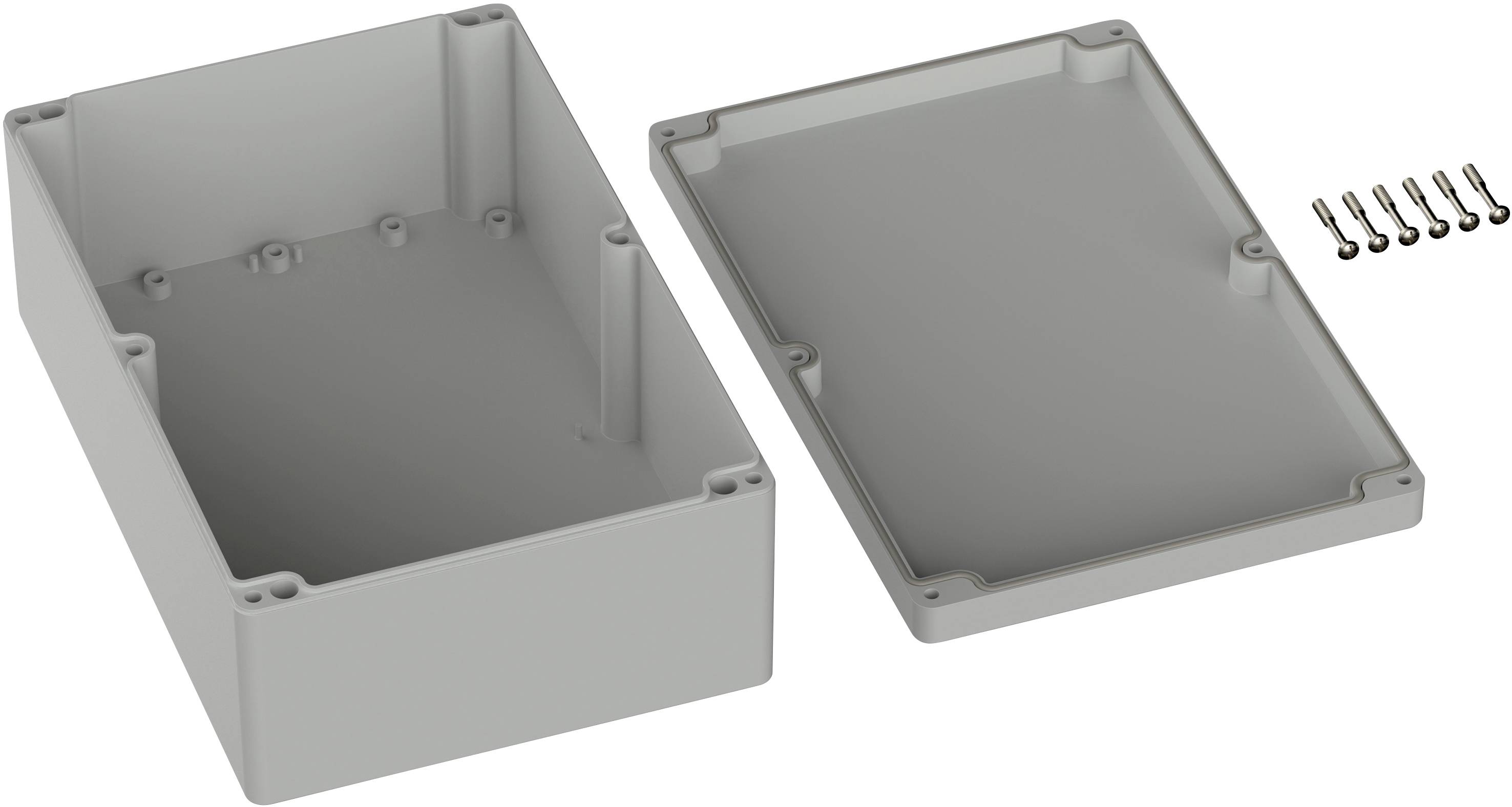 TRU COMPONENTS TC-9065688 Industrie-Gehäuse 240.3 x 160.3 x 90 ABS Lichtgrau (RAL 7035) 1St.