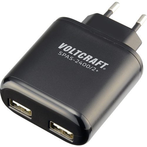 VOLTCRAFT SPAS-2400/2+ USB-Ladegerät 24 W Steckdose Ausgangsstrom (max.) 4800 mA Anzahl Ausgänge: 2
