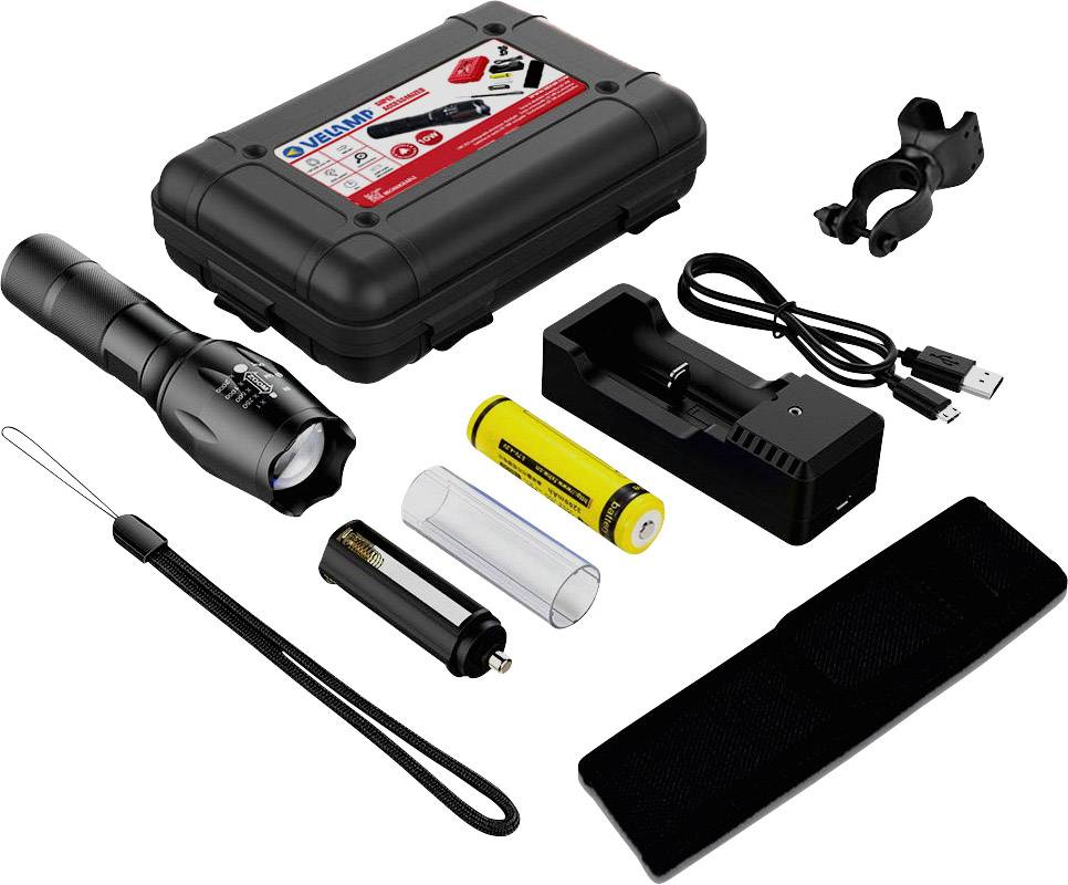 Velamp Steel LED Taschenlampe akkubetrieben 350lm