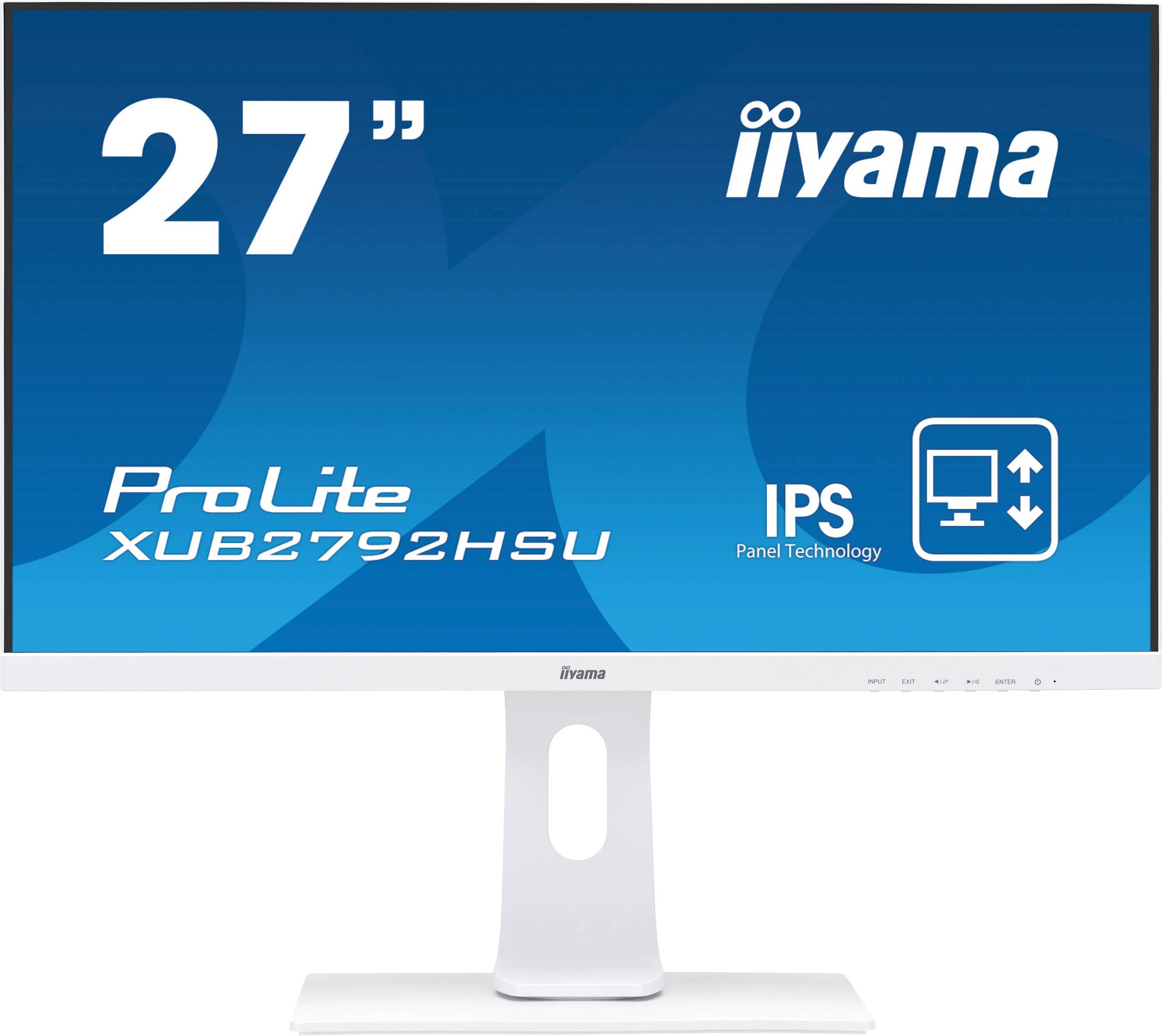 Iiyama PROLITE XUB2792HSU-W1 LED-Monitor EEK E (A - G) 68.6 cm (27 Zoll) 1920 x 1080 Pixel 16:9 4 ms VGA, HDMI®, DisplayPort, USB 2.0, Kopfhörer (3