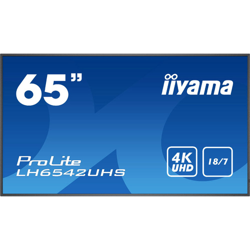 Iiyama PROLITE LH6542UHS-B1 Digital Signage Display EEK: G (A - G) 164 cm 65 Zoll 3840 x 2160 Pixel 18/7