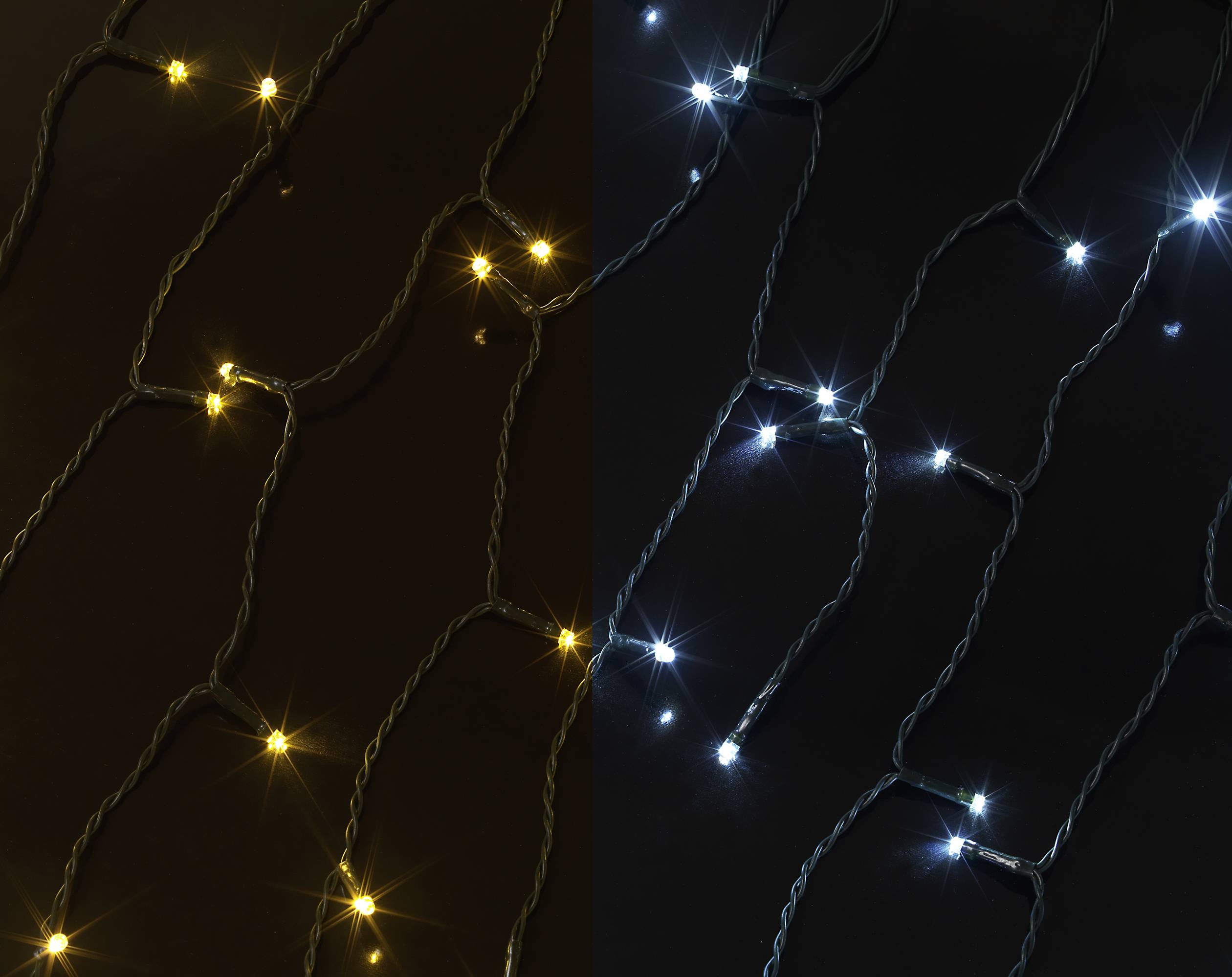 Sygonix Weihnachtsbaum-Beleuchtung Innen/Außen 230 V/50Hz 180 SMD LED Warmweiß, Kaltweiß Leuchtmodus einstellbar, mit