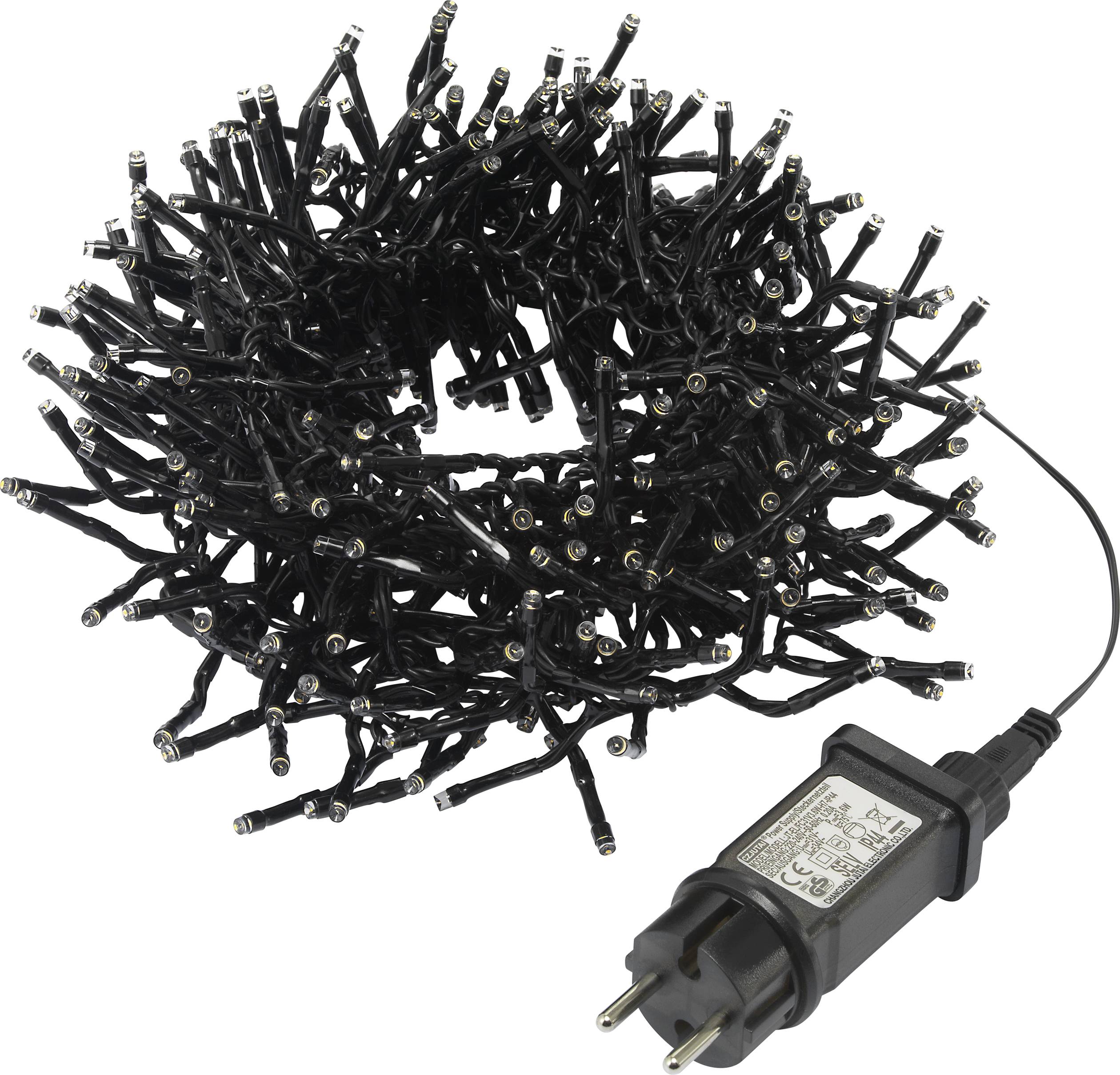 Sygonix Büschellichterkette Innen/Außen 230 V/50Hz 400 SMD LED Warmweiß Leuchtmodus einstellbar, mit Fernbedienung