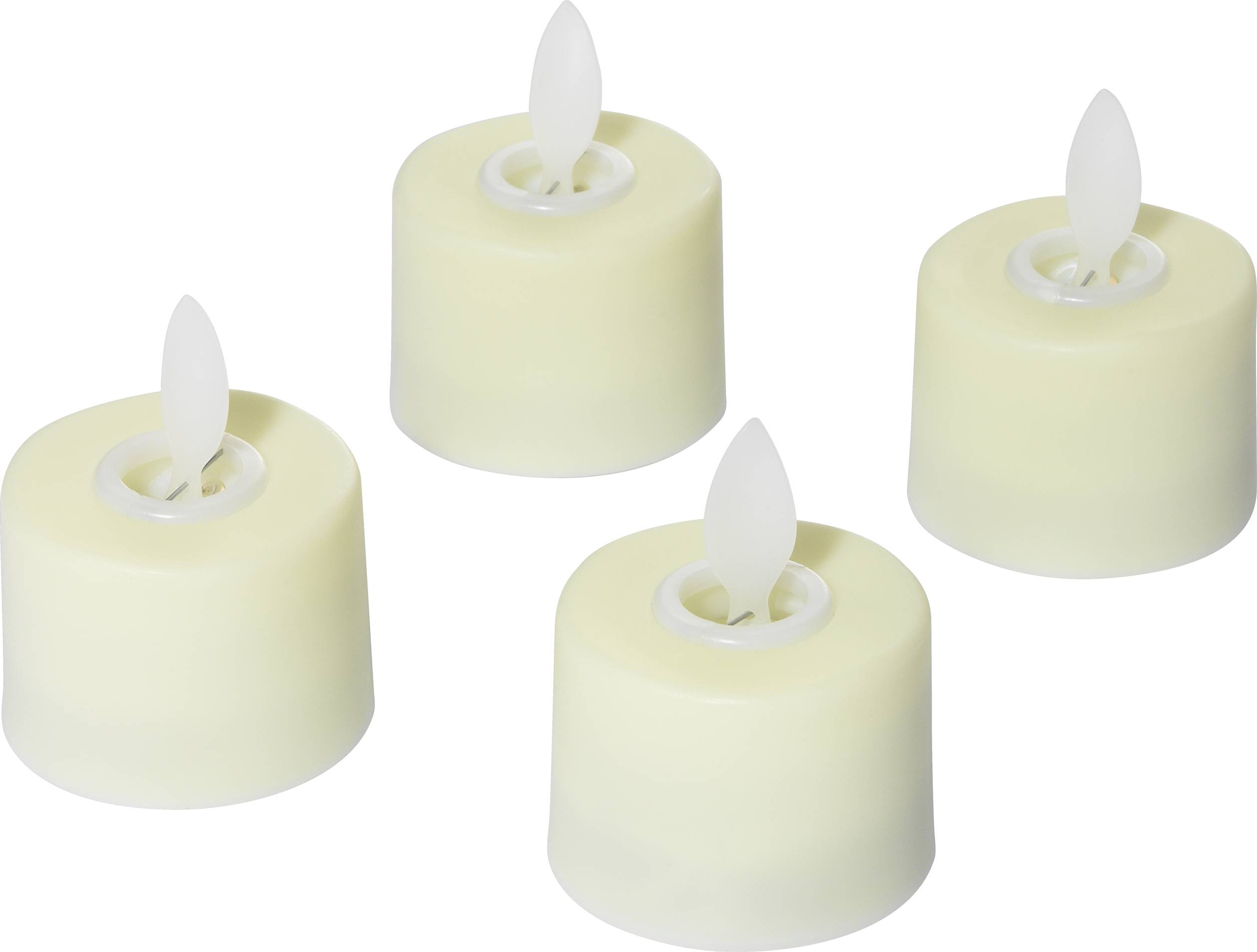 Sygonix SY-4533120 LED-Kerze 4er Set Weiß Warmweiß (Ø x H) 3.6 mm x 4.5 mm