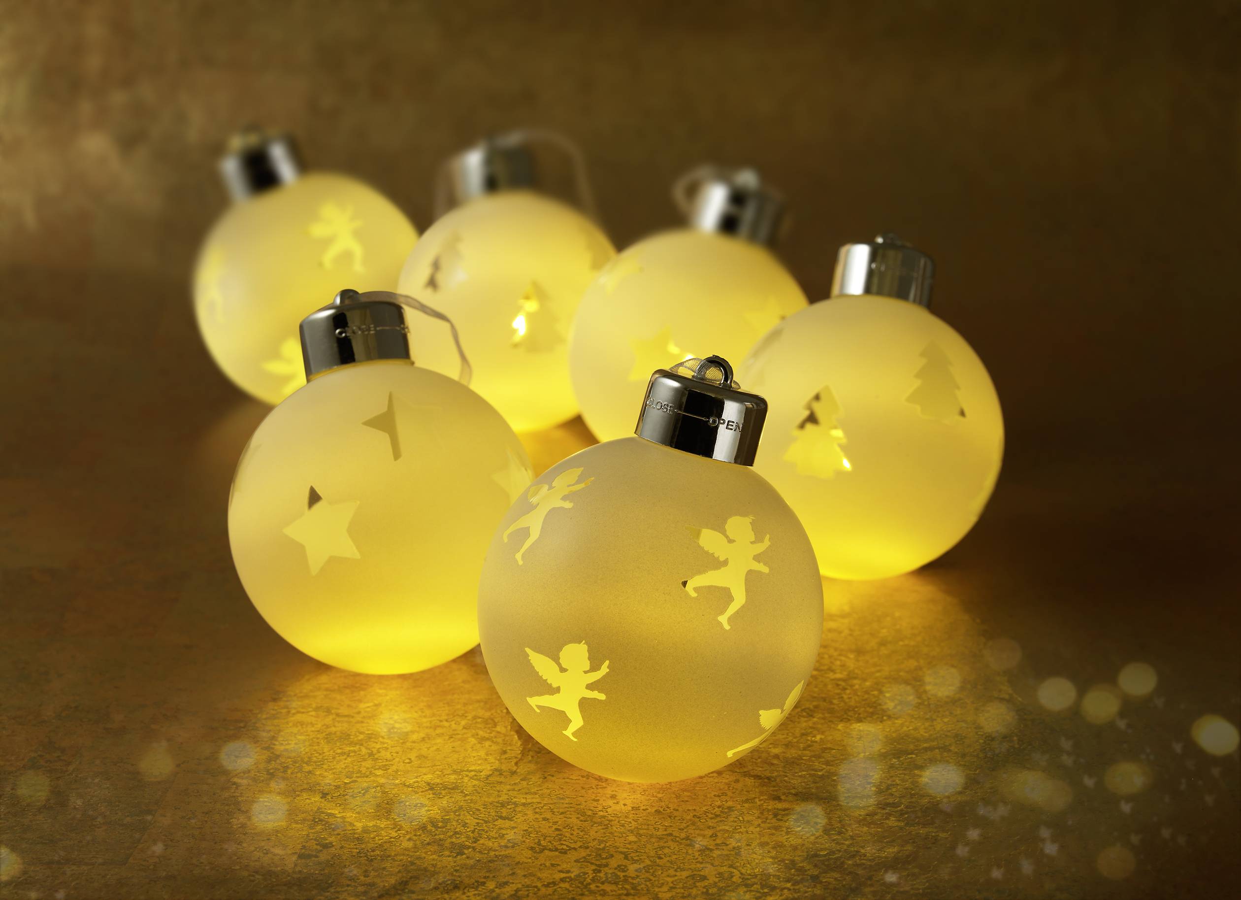 Sygonix Weihnachtsbaum-Beleuchtung Innen 1,5 V 1 SMD LED Warmweiß (Ø) 8 cm mit Fernbedienung