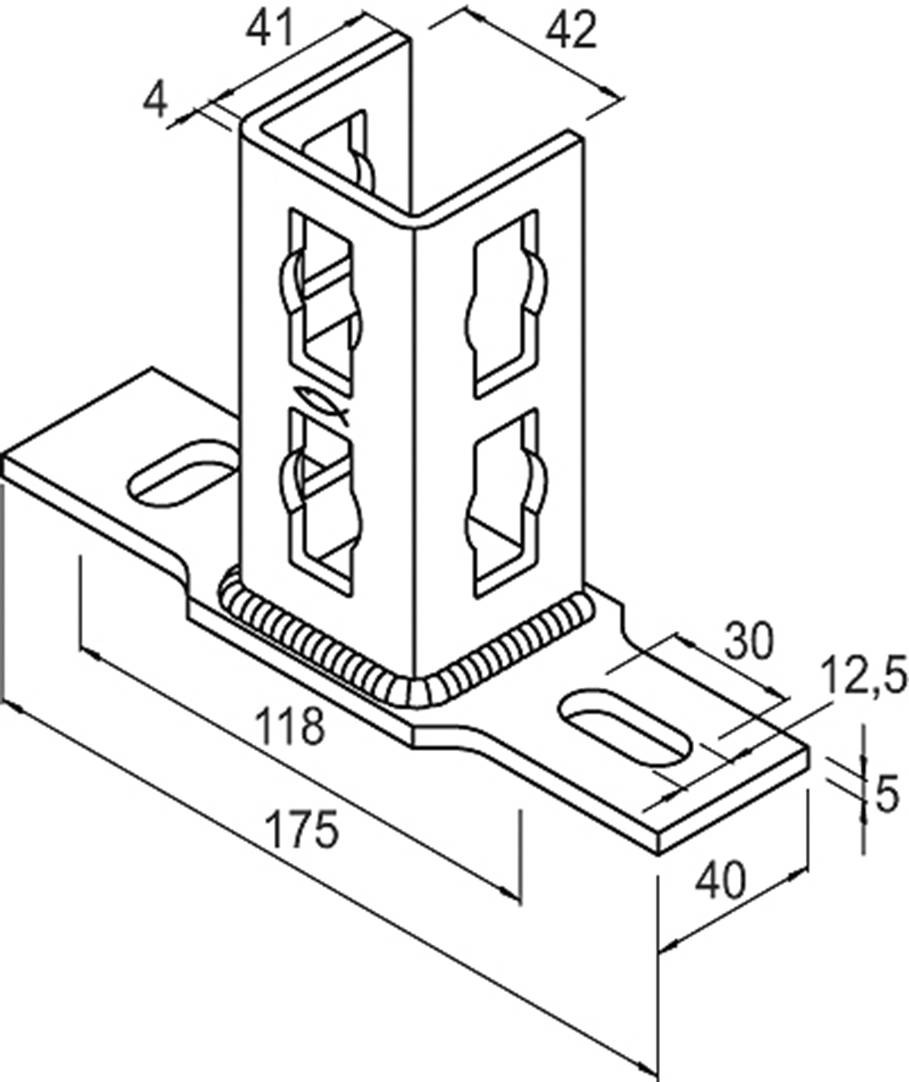 Fischer PSF 41 zl Sattelflansch Stahl 542715 10St.