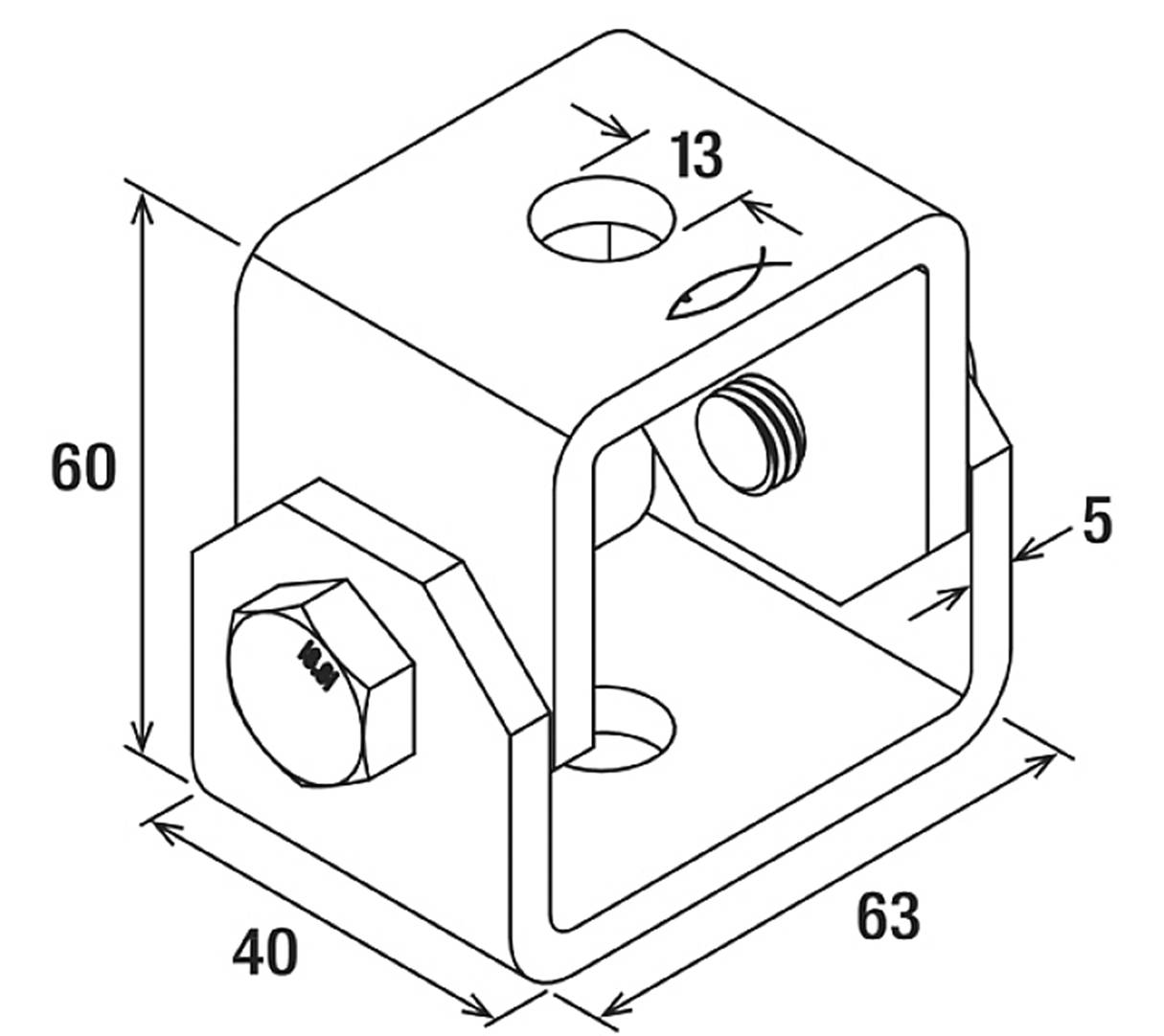 Fischer Universalgelenk FUH 13 Universalwinkel Stahl verzinkt 543065 6St.