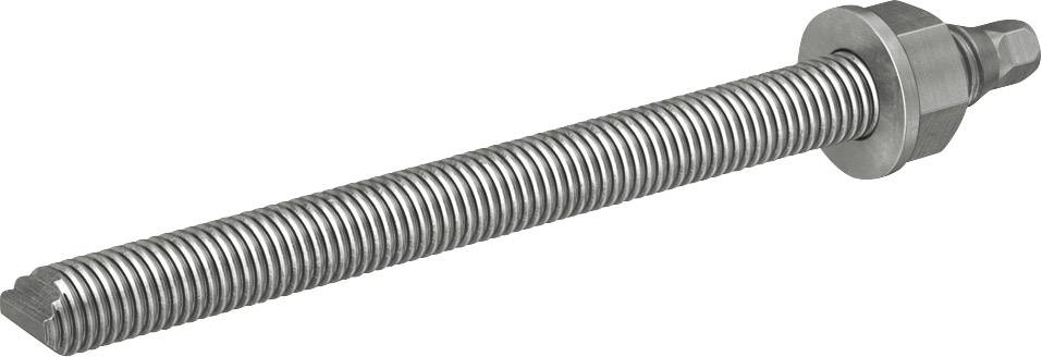 Metallschraube mit Gewinde und Sechskantkopf, geeignet für Bau- oder Maschinenanwendungen.