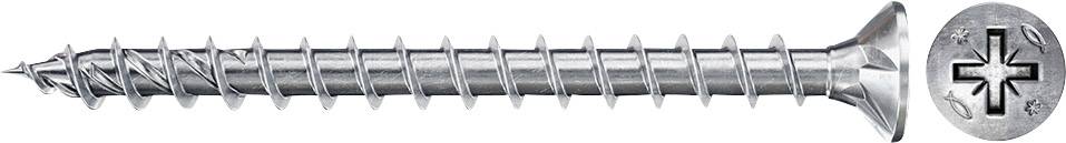 Fischer 670187 Power-Fast II CZF Spanplattenschraube 4 mm 20 mm Kreuzschlitz Pozidriv Stahl galvanisch verzinkt 200 St.