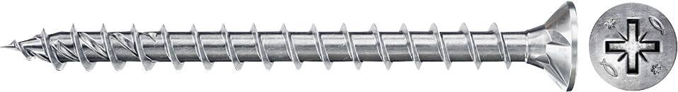 Fischer 670185 Power-Fast II CZF Spanplattenschraube 4 mm 20 mm Kreuzschlitz Pozidriv Stahl galvanisch verzinkt 100 St.