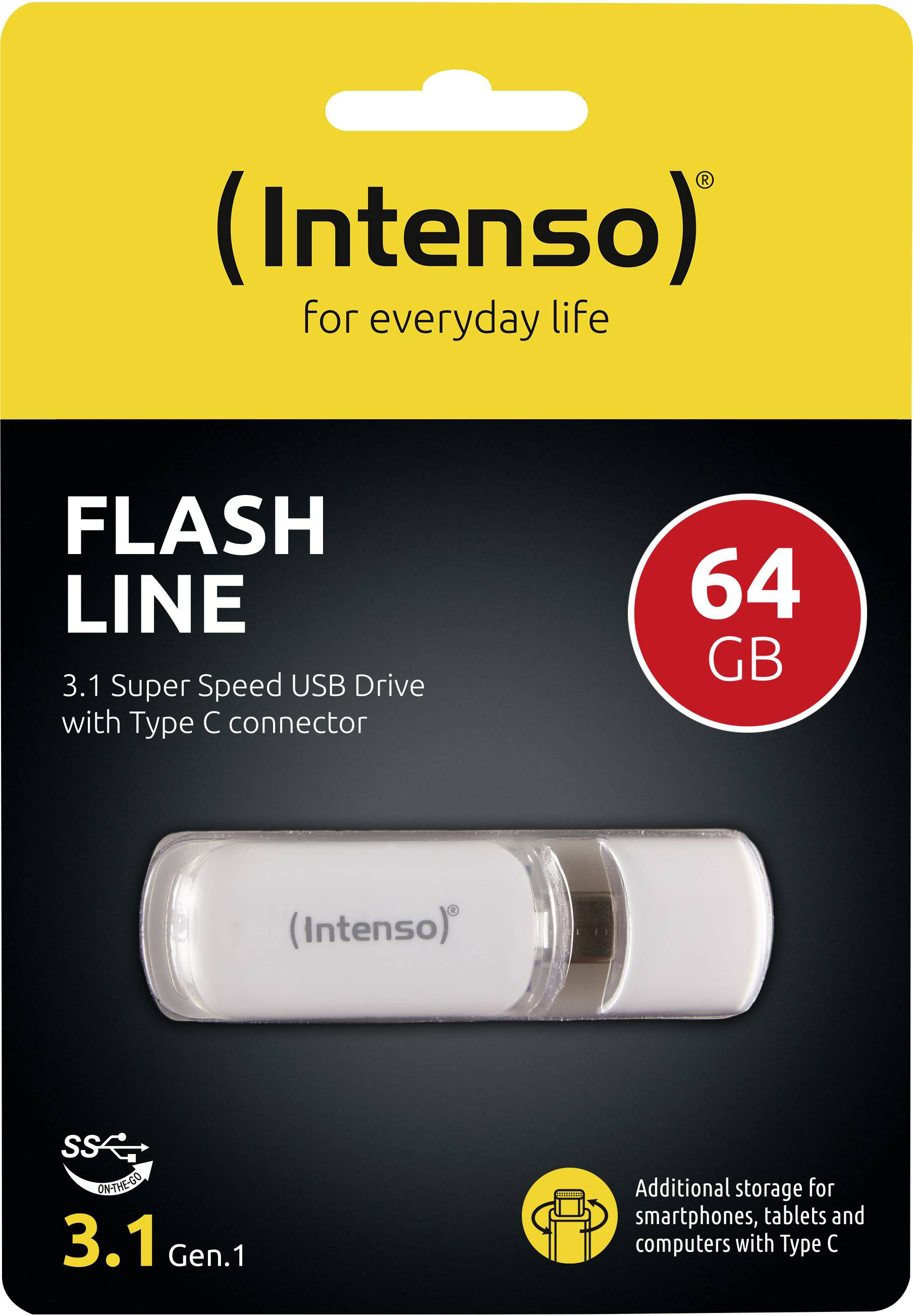 Intenso Flash Line USB-Stick Weiß USB-A (USB 3.2 Gen 1)