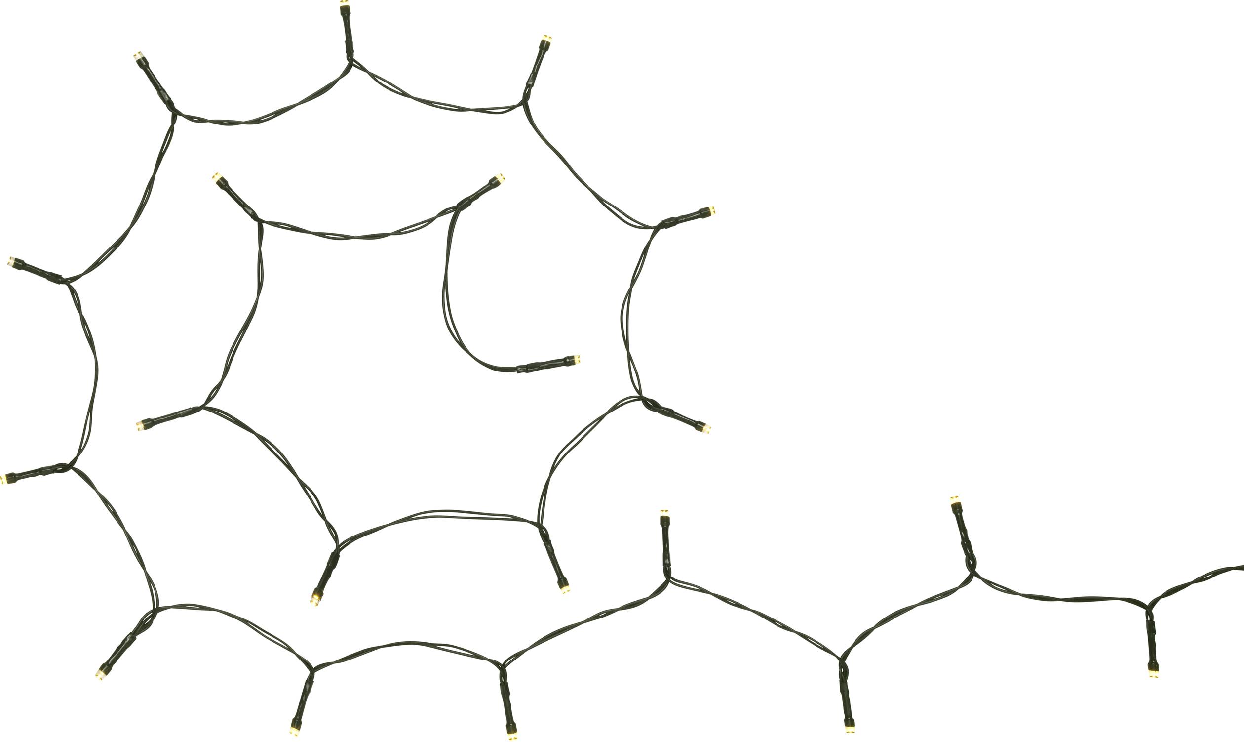 Sygonix SY-4533462 Lichterketten mit Batterien Weihnachtsbaum Innen/Außen batteriebetrieben Anzahl Leuchtmittel 100 SMD LED Warmweiß Beleuchtete