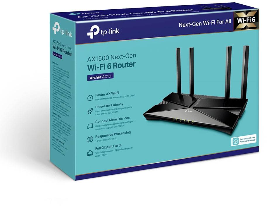 TP-Link Archer AX10 - Wireless Router 4-Port-Switch