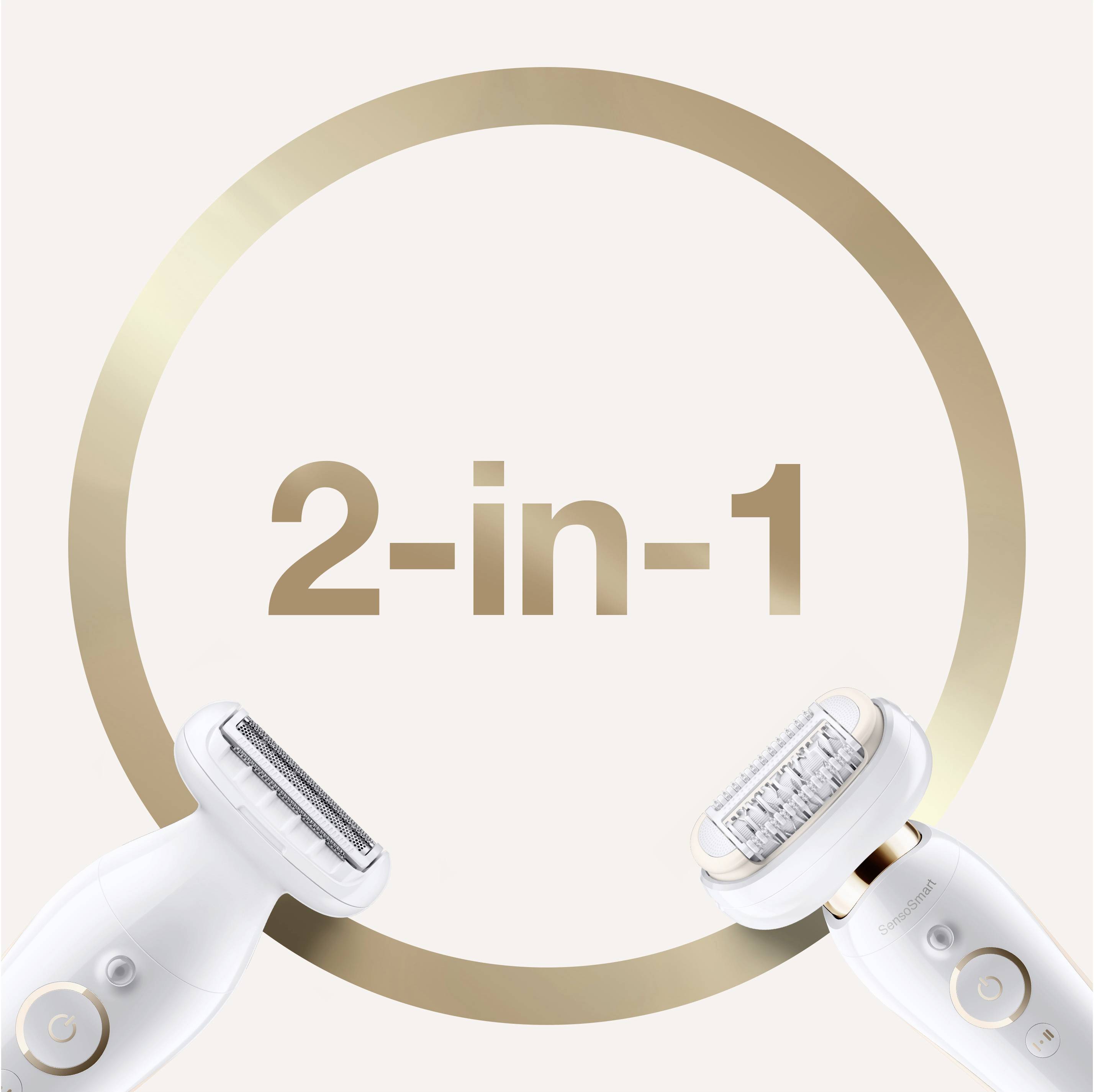 Braun Silk-épil 9 Flex 9-002 Epilierer Weiß, Gold