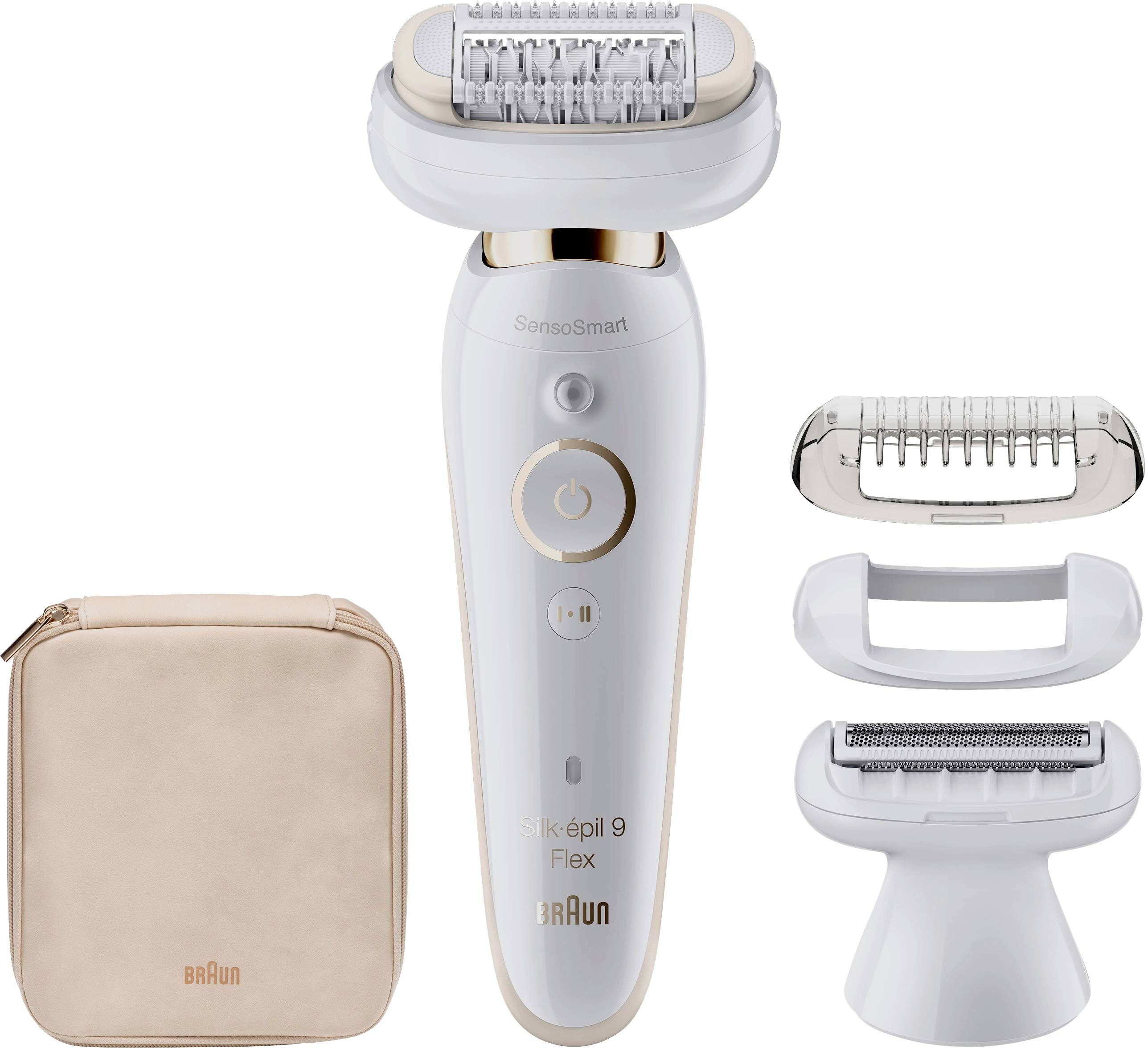 Braun Silk-épil 9 Flex 9-002 Epilierer Weiß, Gold