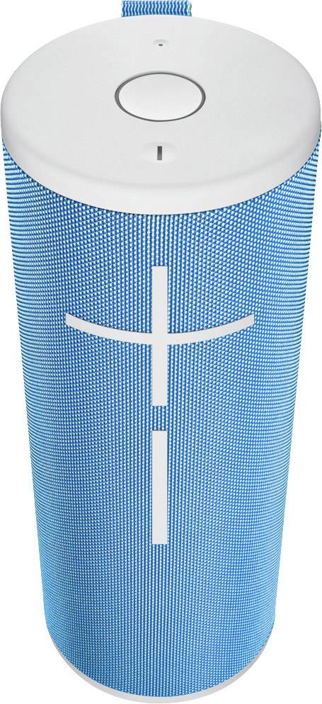 UE ultimate ears MEGABOOM 3 Bluetooth® Lautsprecher spritzwassergeschützt, Wasserfest, stoßfest Hellblau, Weiß