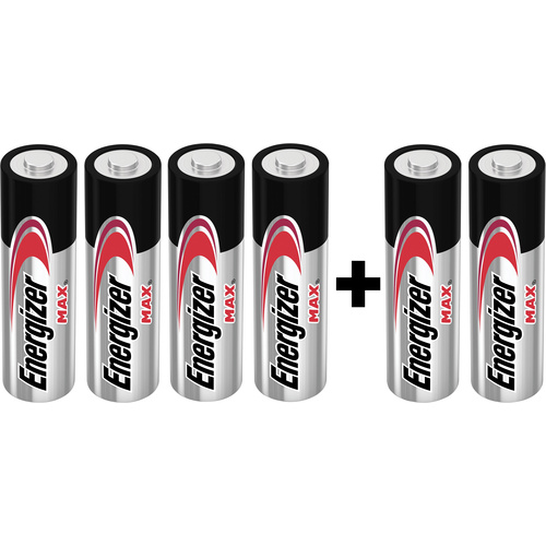 Energizer Max 4+2 Mignon (AA)-Batterie Alkali-Mangan 1.5V 6St.