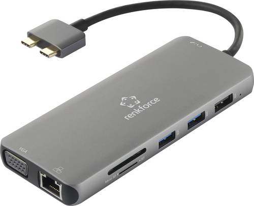 Renkforce RF-4533848 USB-C™ Notebook Dockingstation Passend für Marke: Apple MacBook inkl. Ladefu