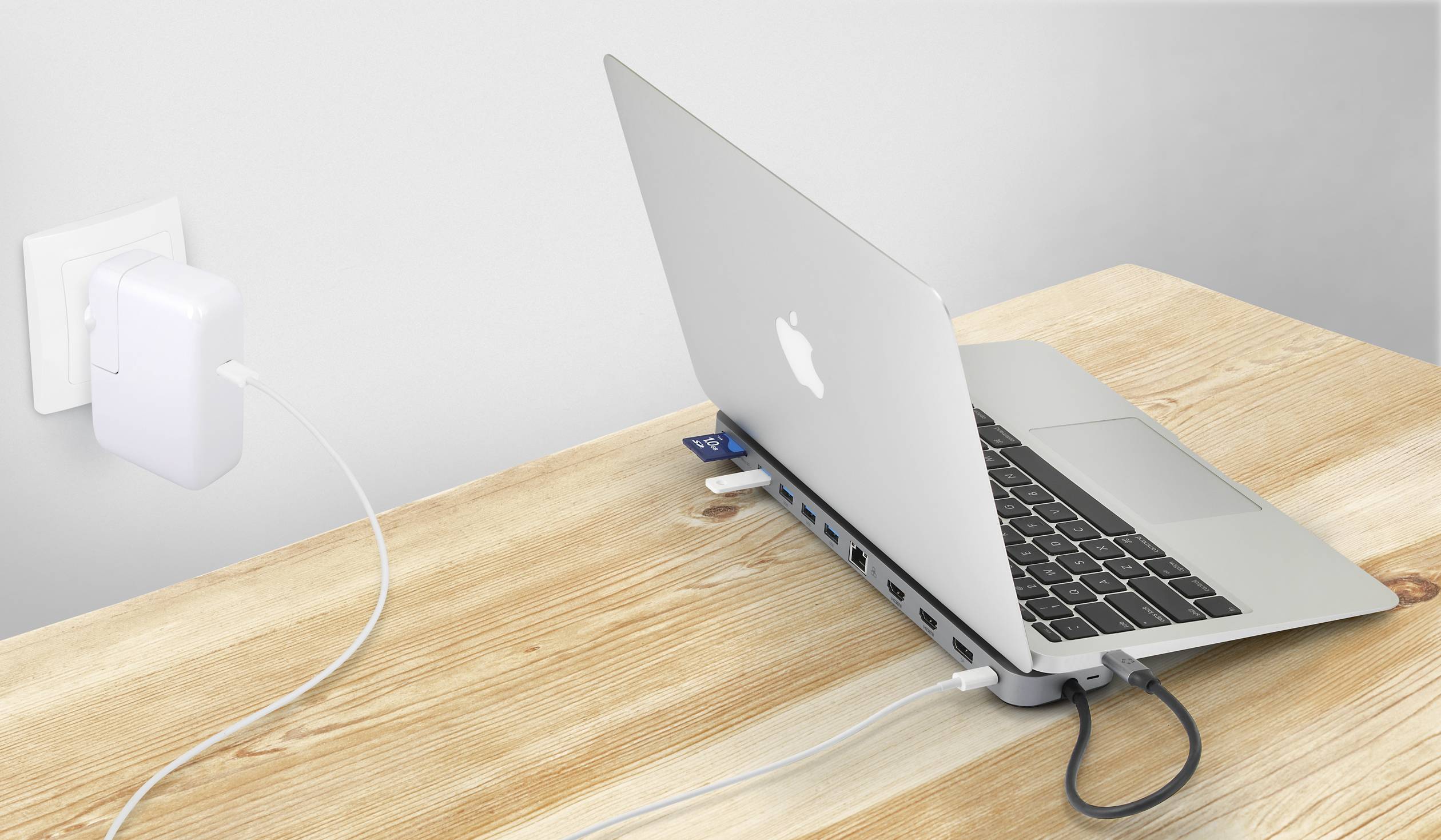 Renkforce RF-4533888 USB-C® Notebook Dockingstation Passend für Marke (Notebook Dockingstations): Universal, Apple MacBook inkl. Ladefunktion