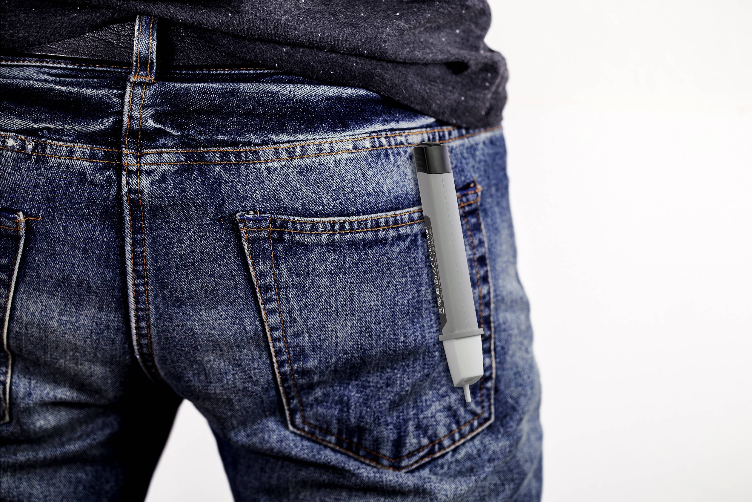 VOLTCRAFT VC-2001 Berührungsloser Spannungsprüfer CAT IV 1000V LED, Akustik