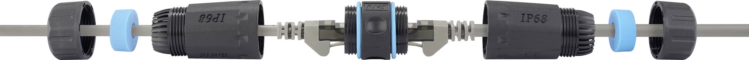 Renkforce RJ45 Netzwerk Adapter CAT 6 [1x RJ45-Buchse - 1x RJ45-Buchse] Schwarz