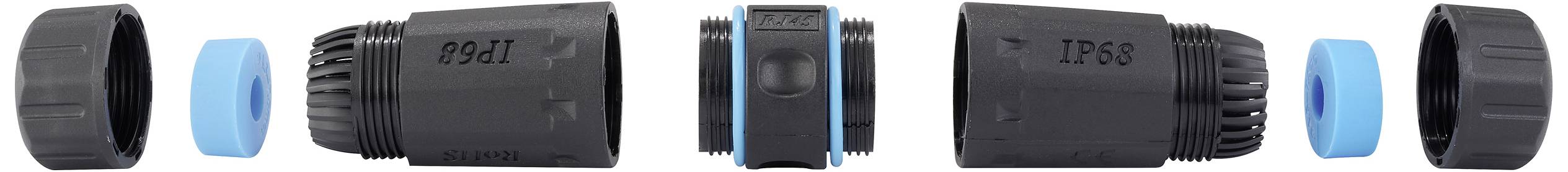 Renkforce RJ45 Netzwerk Adapter CAT 6 [1x RJ45-Buchse - 1x RJ45-Buchse] Schwarz