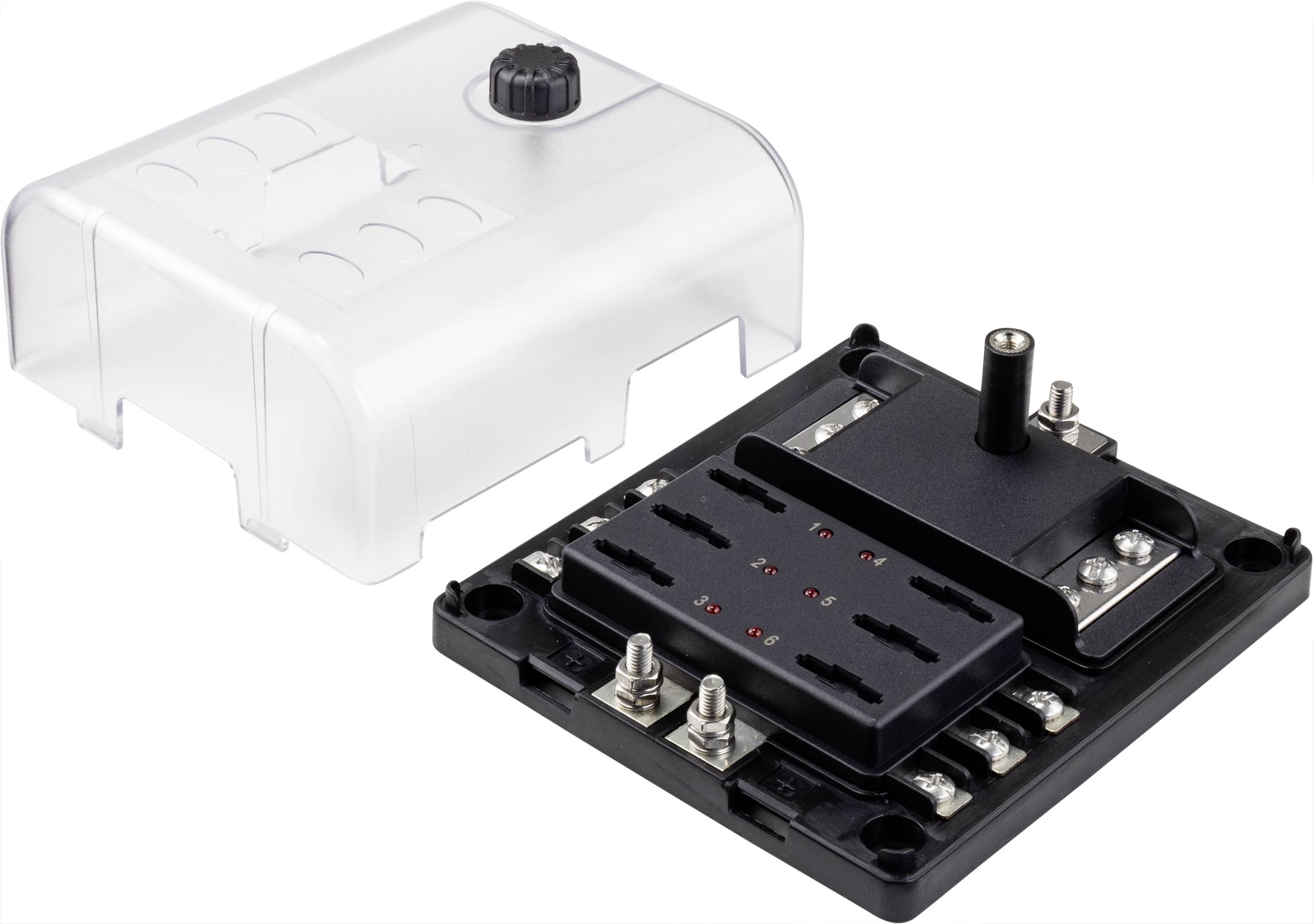 TRU COMPONENTS TC-9067924 KFZ-Sicherungshalter mit Statusanzeige Passend für (Sicherungen) Flachsicherung Standard 30A 32 V/DC