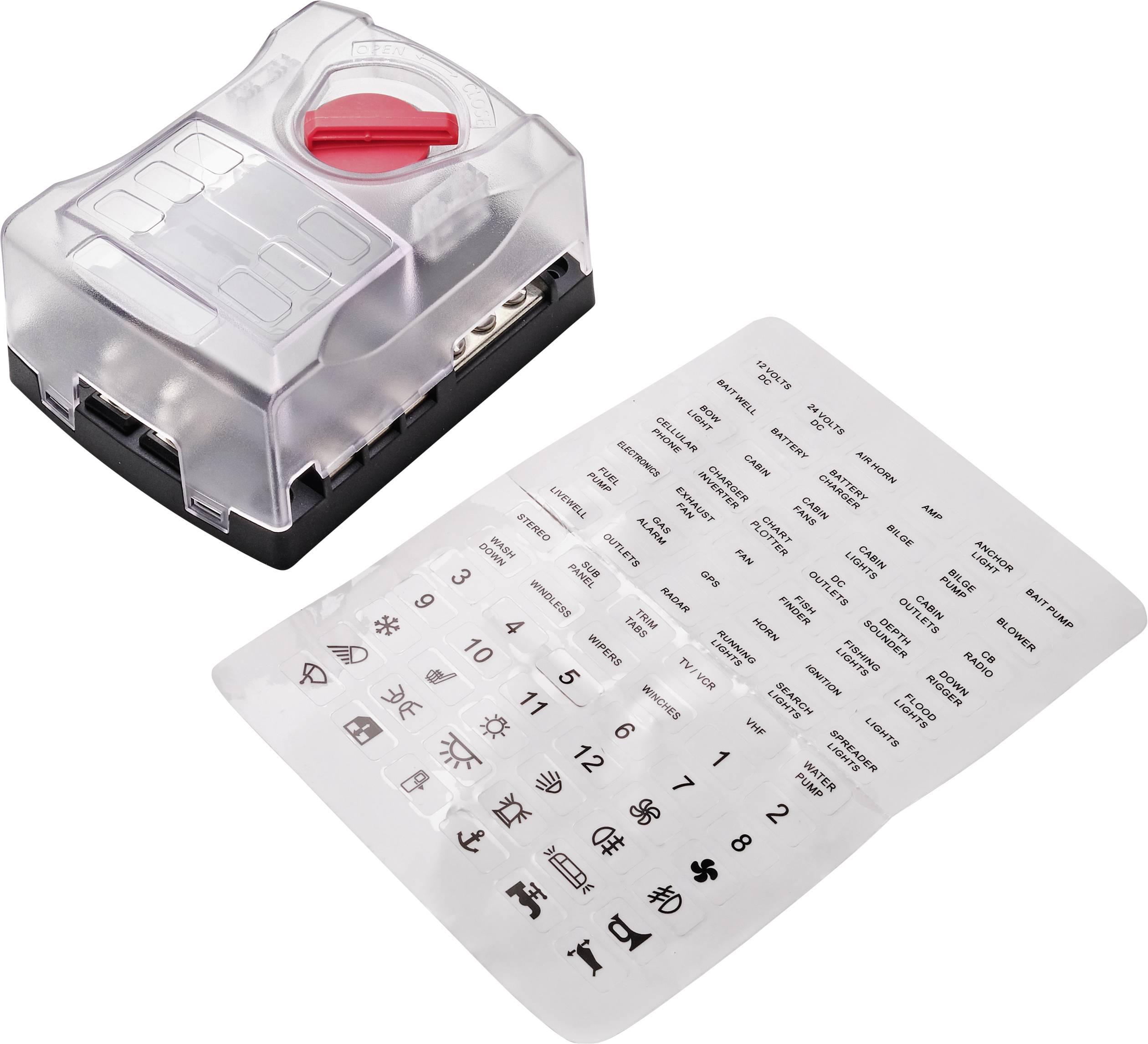 TRU COMPONENTS TC-9067932 KFZ-Sicherungshalter Passend für (Sicherungen) Flachsicherung Standard 30A 32 V/DC 1St.