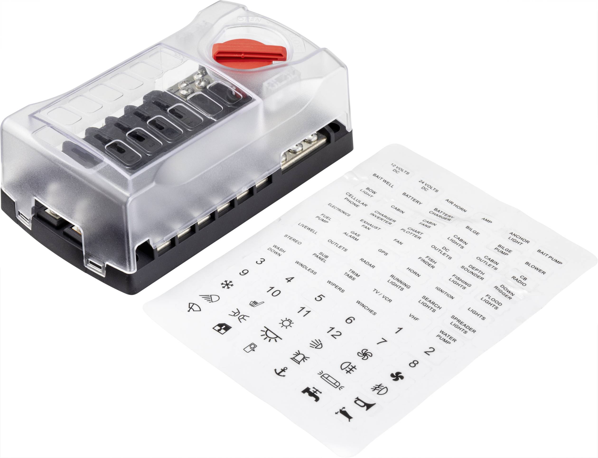 TRU COMPONENTS TC-9067936 KFZ-Sicherungshalter Passend für (Sicherungen) Flachsicherung Standard 30A 32 V/DC 1St.