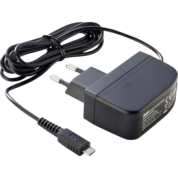 Dehner Elektronik SYS 1638-0605-W2E micro USB Steckernetzteil, Festspannung 5 V/DC 1.2 A 6 W Stabil