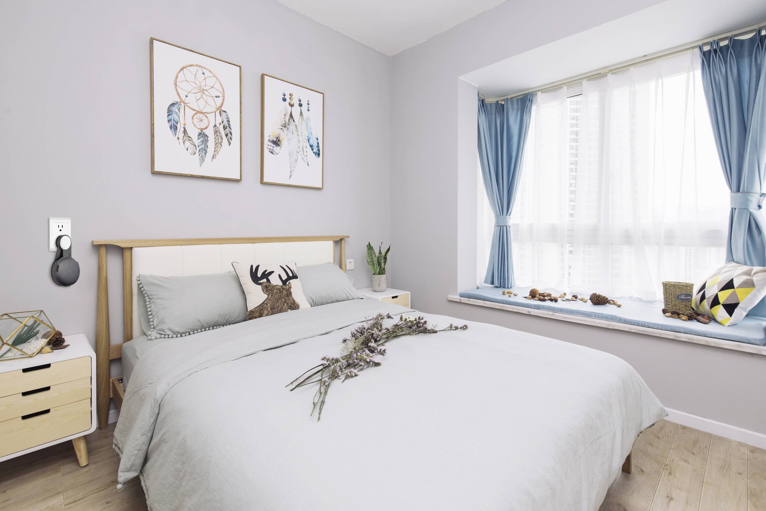 Renkforce RF-GHM-100 Halterung für Sprachassistent Weiß Passend für (Sprachassistenten):Google Home Mini, Google Nest Mini