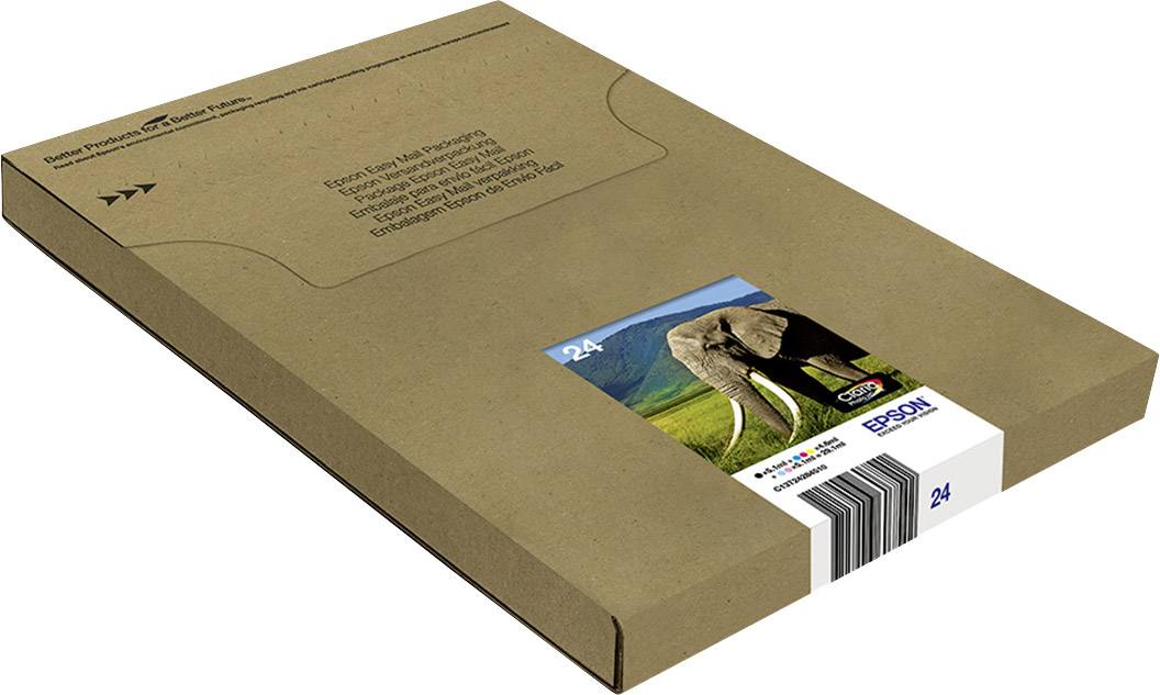 Epson Druckerpatrone T2428, 24 Easy Mail Packaging Original Kombi-Pack Schwarz, Cyan, Magenta, Gelb, Photo Cyan, Photo Magenta C13T24284510