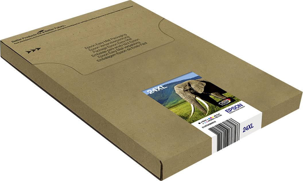 Epson Druckerpatrone T2438, 24XL Easy Mail Packaging Original Kombi-Pack Schwarz, Cyan, Magenta, Gelb, Photo Cyan, Photo Magenta C13T24384510