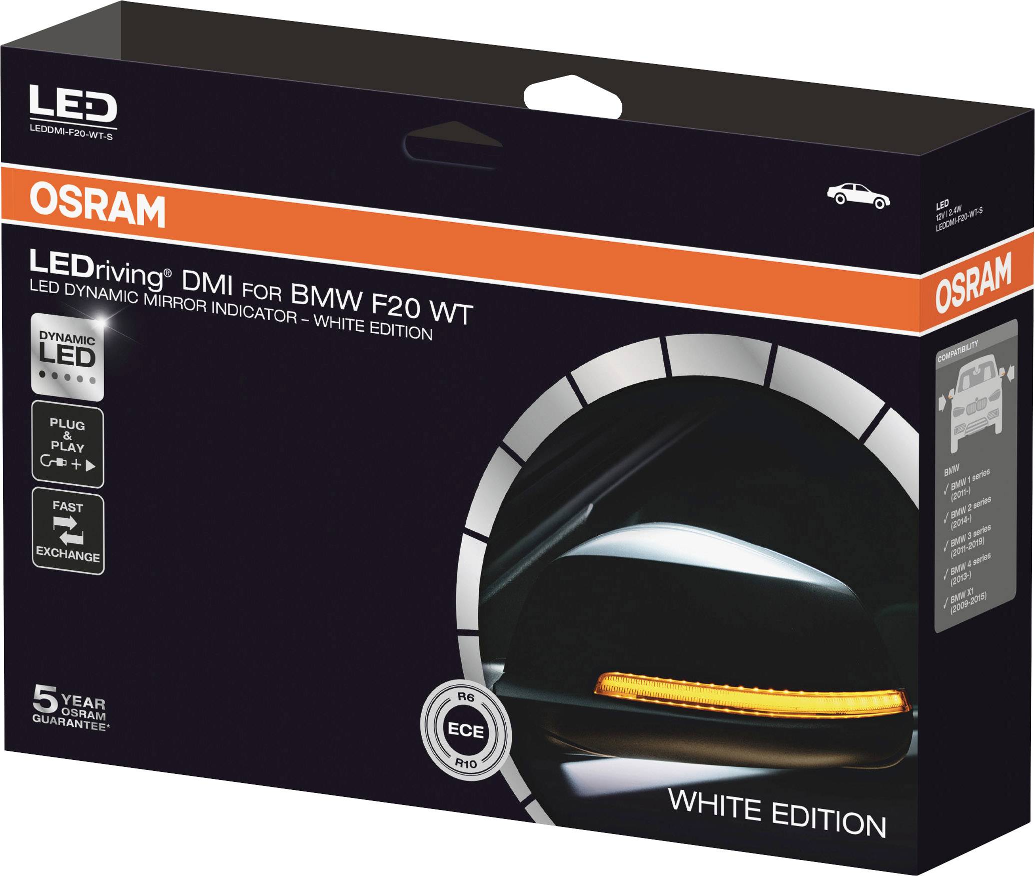 OSRAM LEDDMI F20 WT S LEDriving® White Edition Spiegelblinker BMW BMW 1er, BMW 2er, BMW 3er, BMW 4e