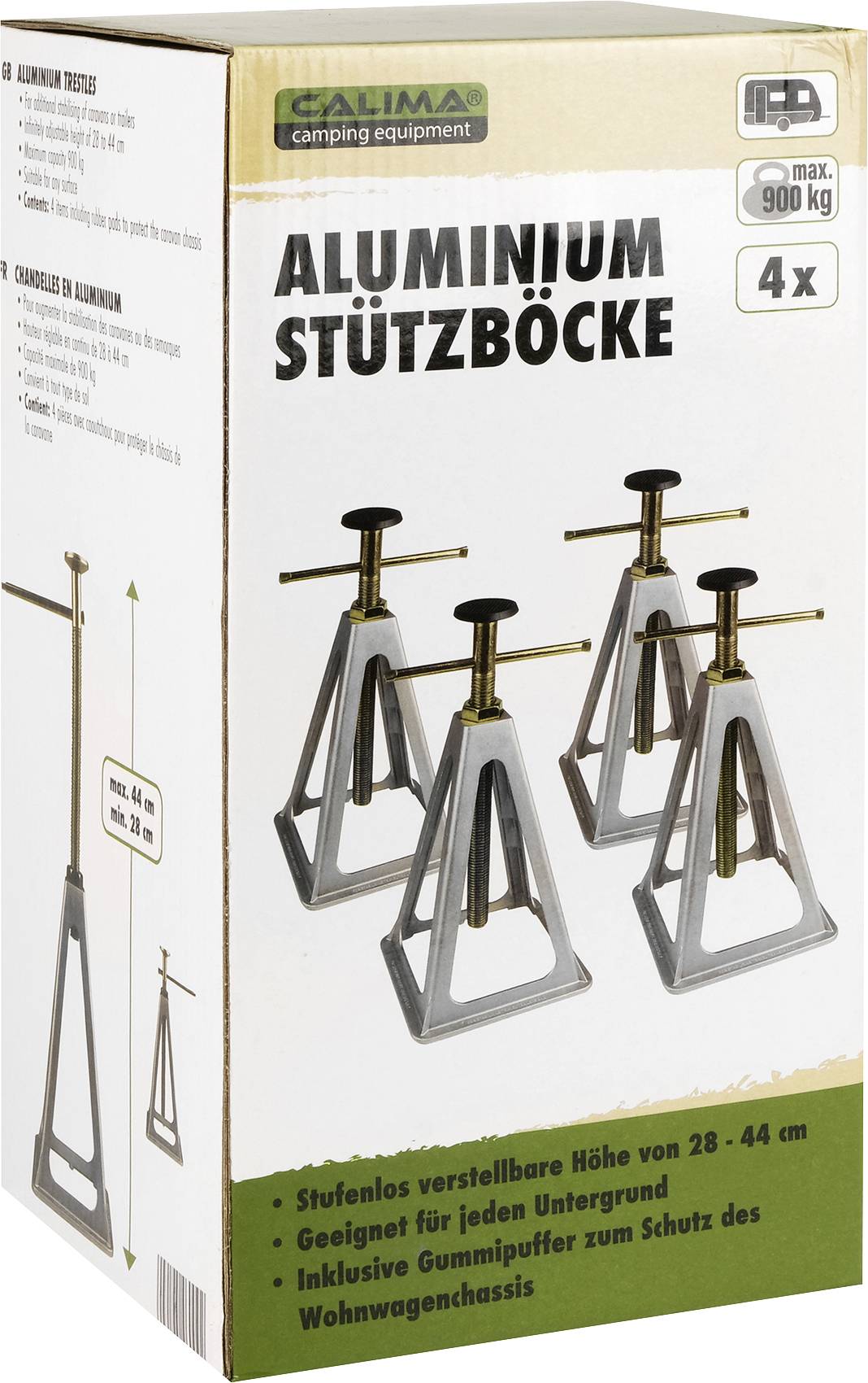 Calima Aluminum Stützböcke 4 Stück Stützbock, Anhänger-Stützsystem 1 St.
