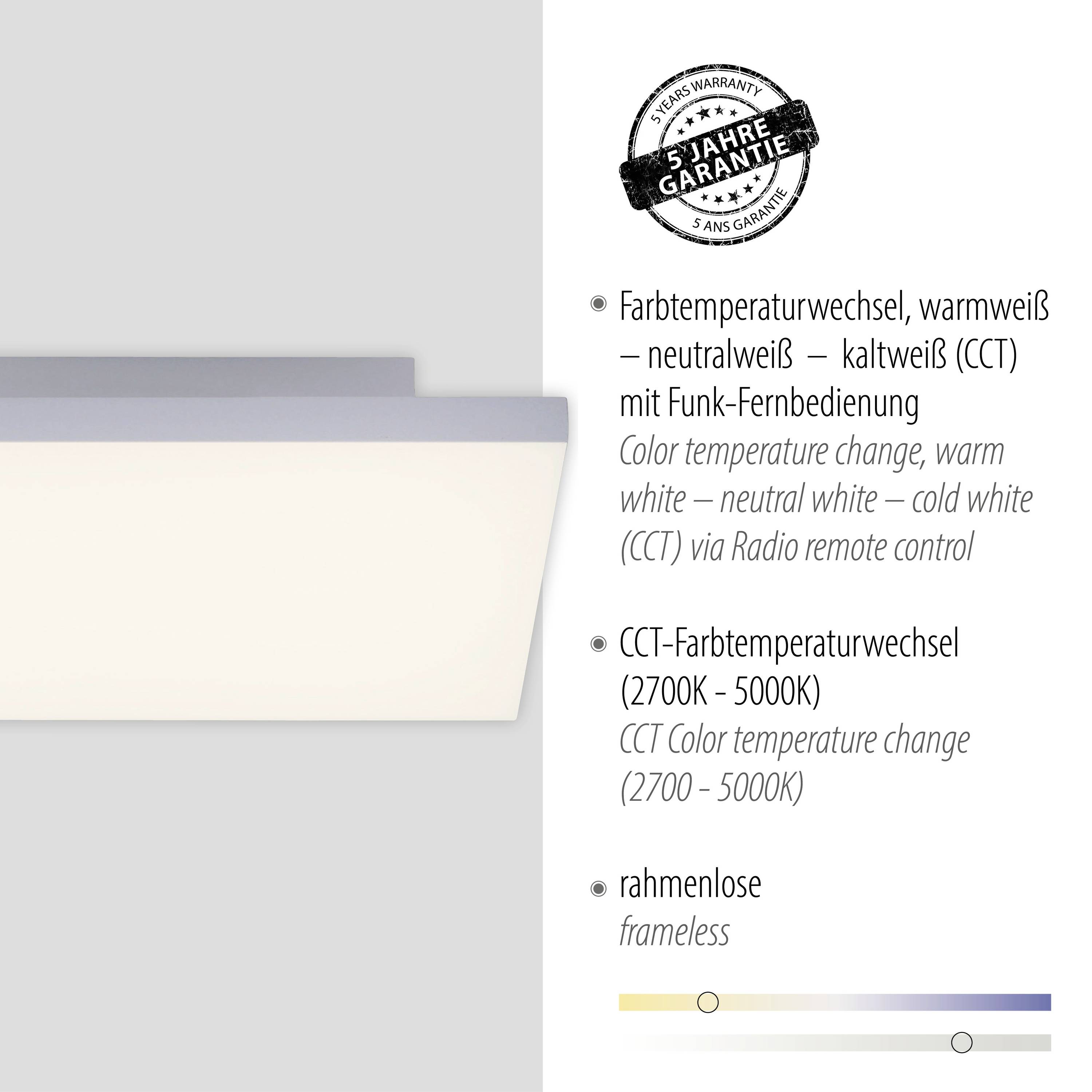 Paul Neuhaus Frameless 8490-16 LED-Panel 17 W Warmweiß, Neutralweiß, Tageslichtweiß Weiß
