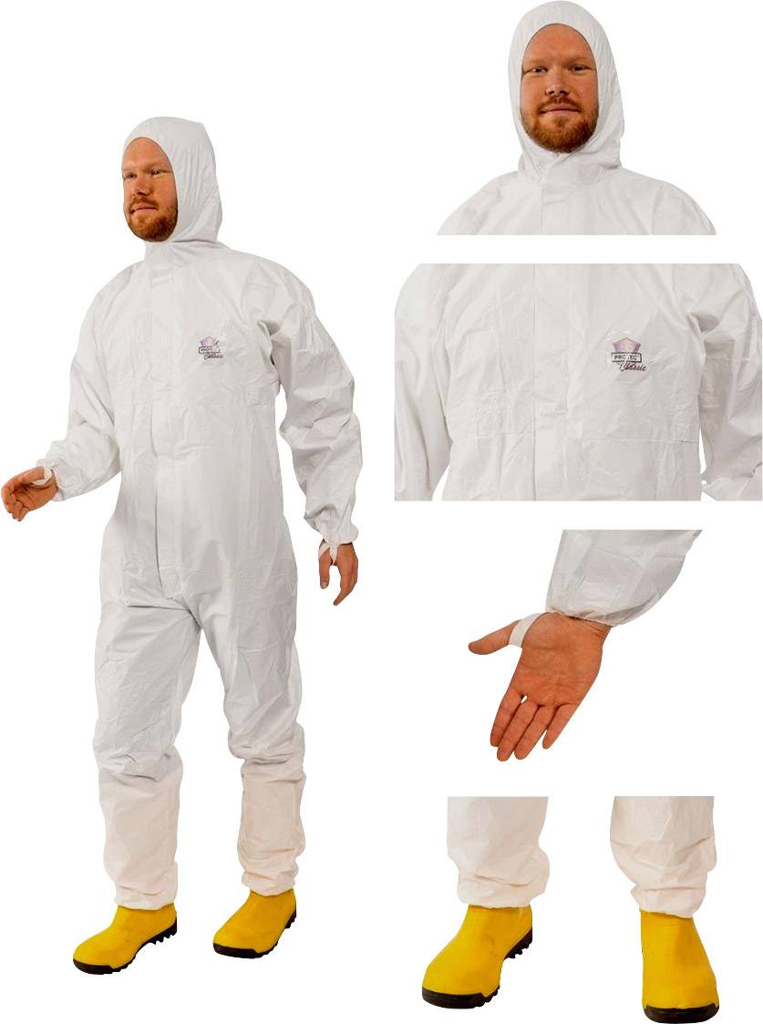 3787 Schutzanzug PROTEC CLASSIC Kleider-Größe=XXL Weiß