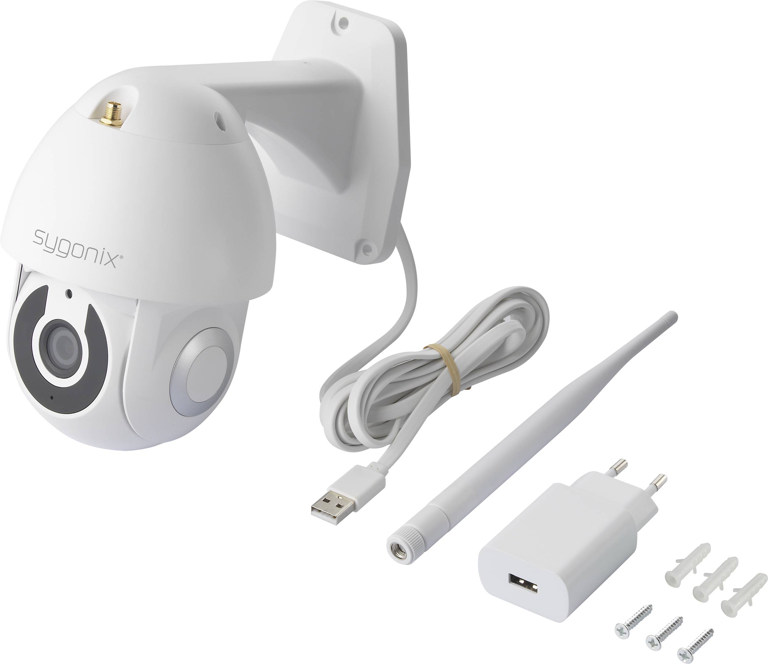 Sygonix SY-4535054 WLAN, LAN IP Überwachungskamera 1920 x 1080 Pixel