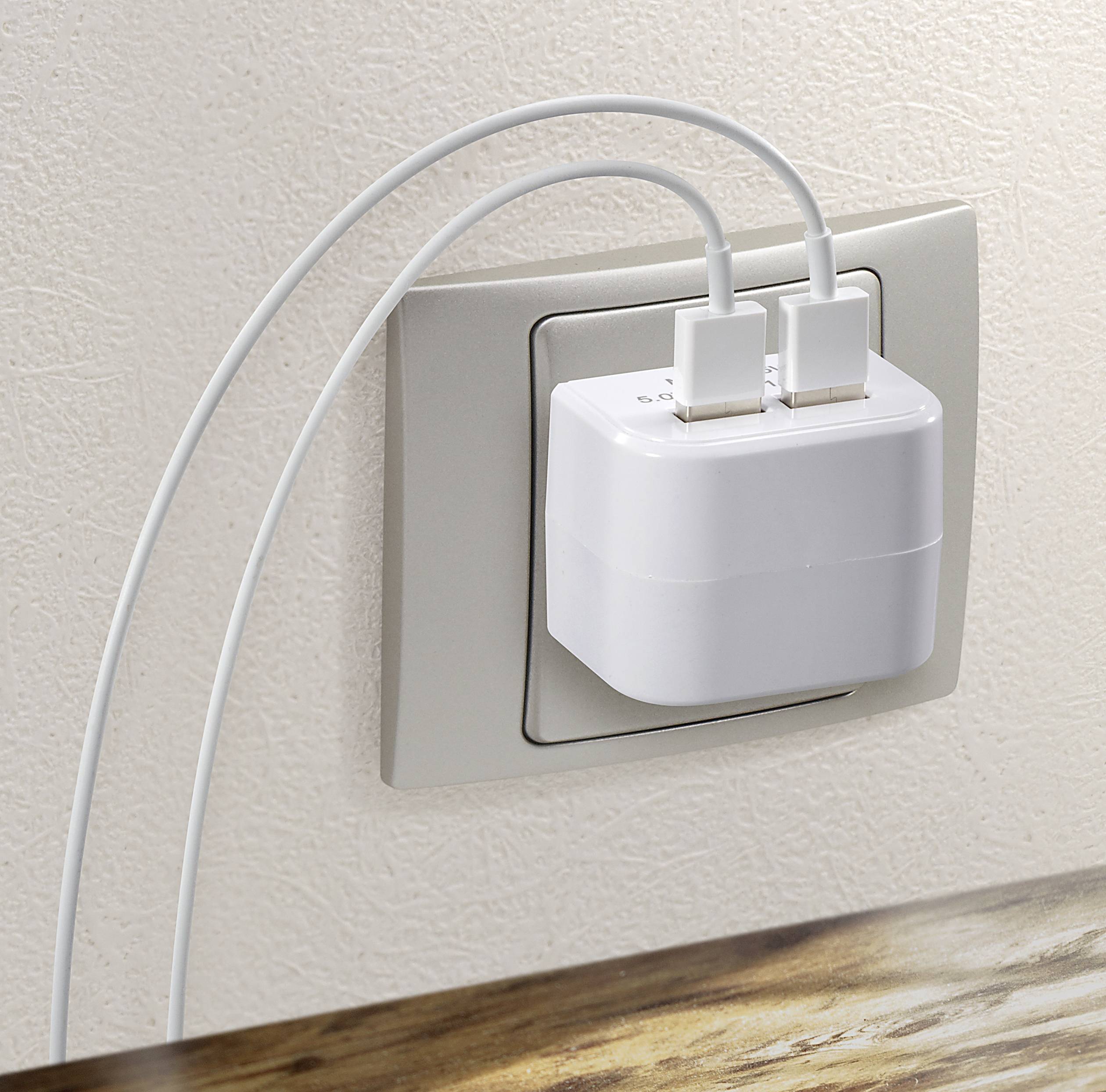 Sygonix SY-4535058 Steckdosenleiste mit Schalter Weiß Schutzkontakt 1St.