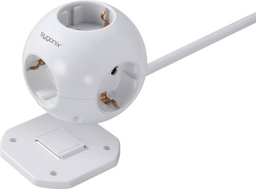 Sygonix SY-4535062 Steckdosenwürfel Weiß Schutzkontakt 1 St.