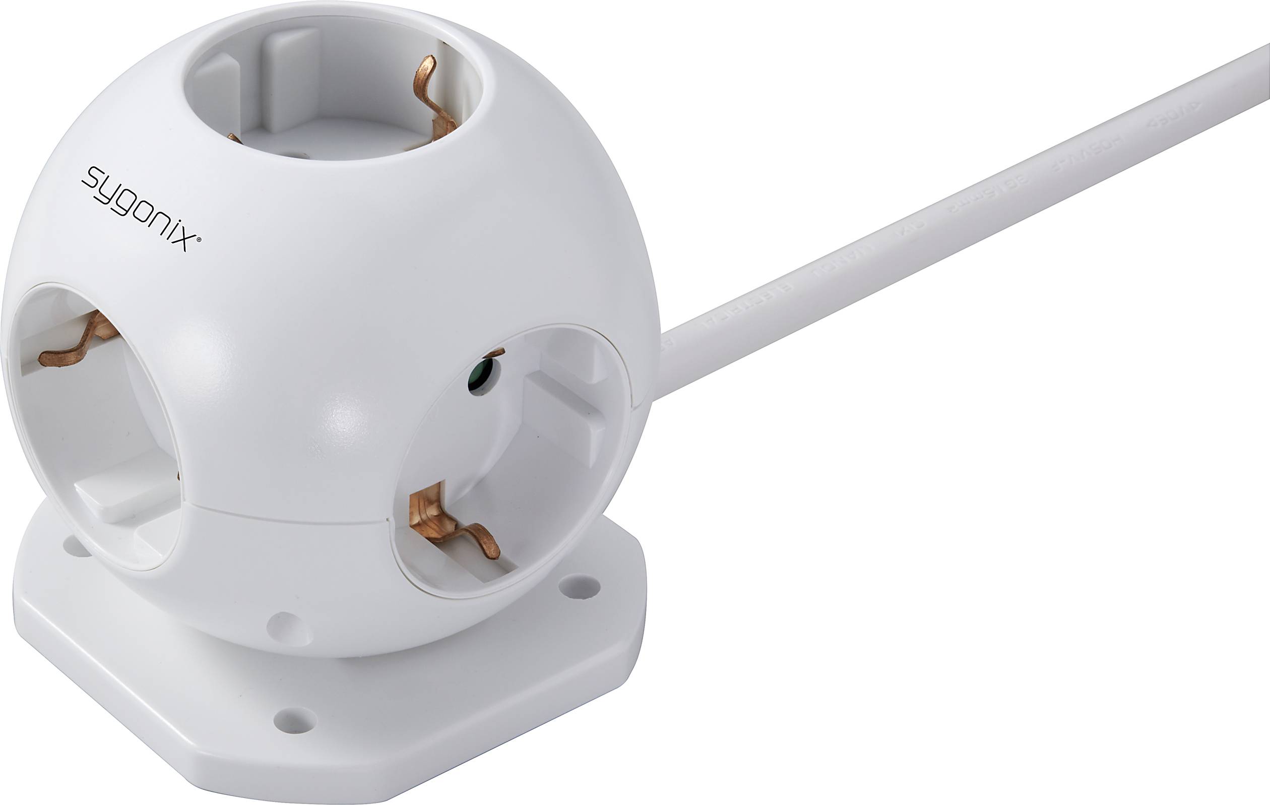 Sygonix SY-4535062 Steckdosenwürfel Weiß Schutzkontakt 1St.