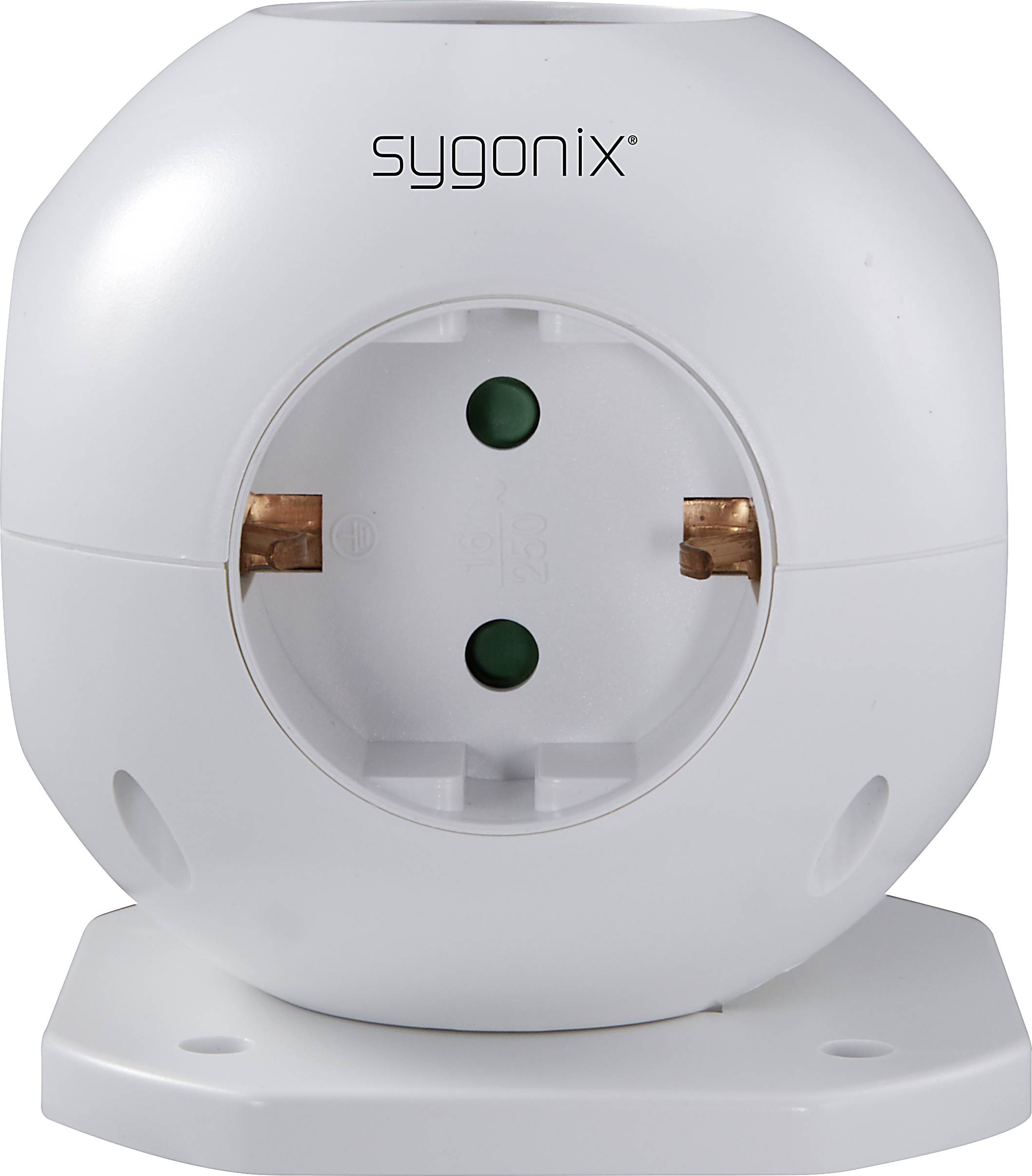 Sygonix SY-4535062 Steckdosenwürfel Weiß Schutzkontakt 1St.